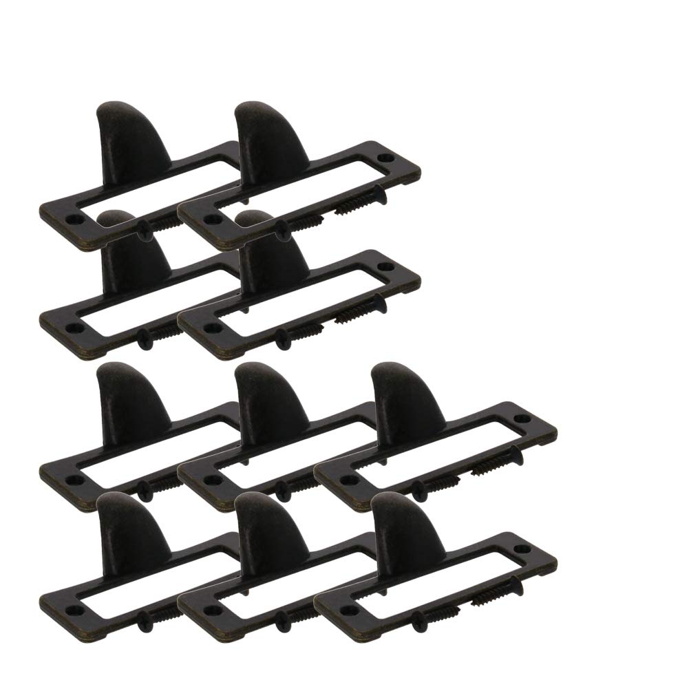 Vintage Zinc Alloy Label Pull Handles 10PCS for Cabinet Wardrobe - Green Bronze