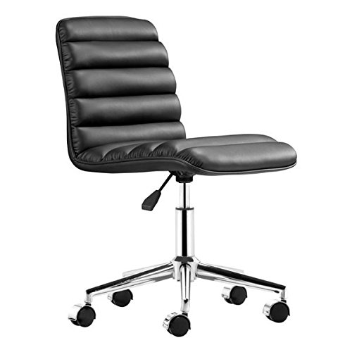Zuo Admire Ergonomic Office Chair - Black Mesh Back & Adjustable Height - Perfect for Home Office, Gaming & Workspace Comfort