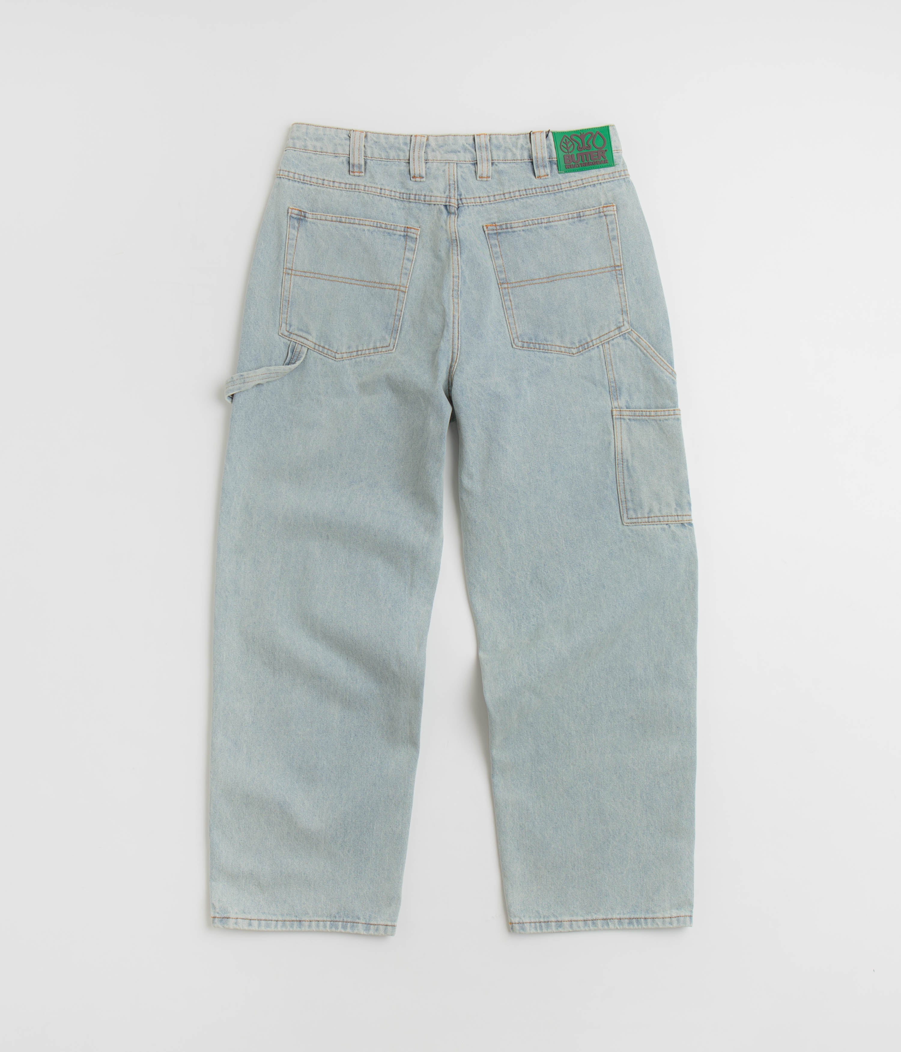 Butter Goods Weathergear Denim Jeans - Faded Light Wash Slim Fit Men's Jeans for Casual Wear & Everyday Style
