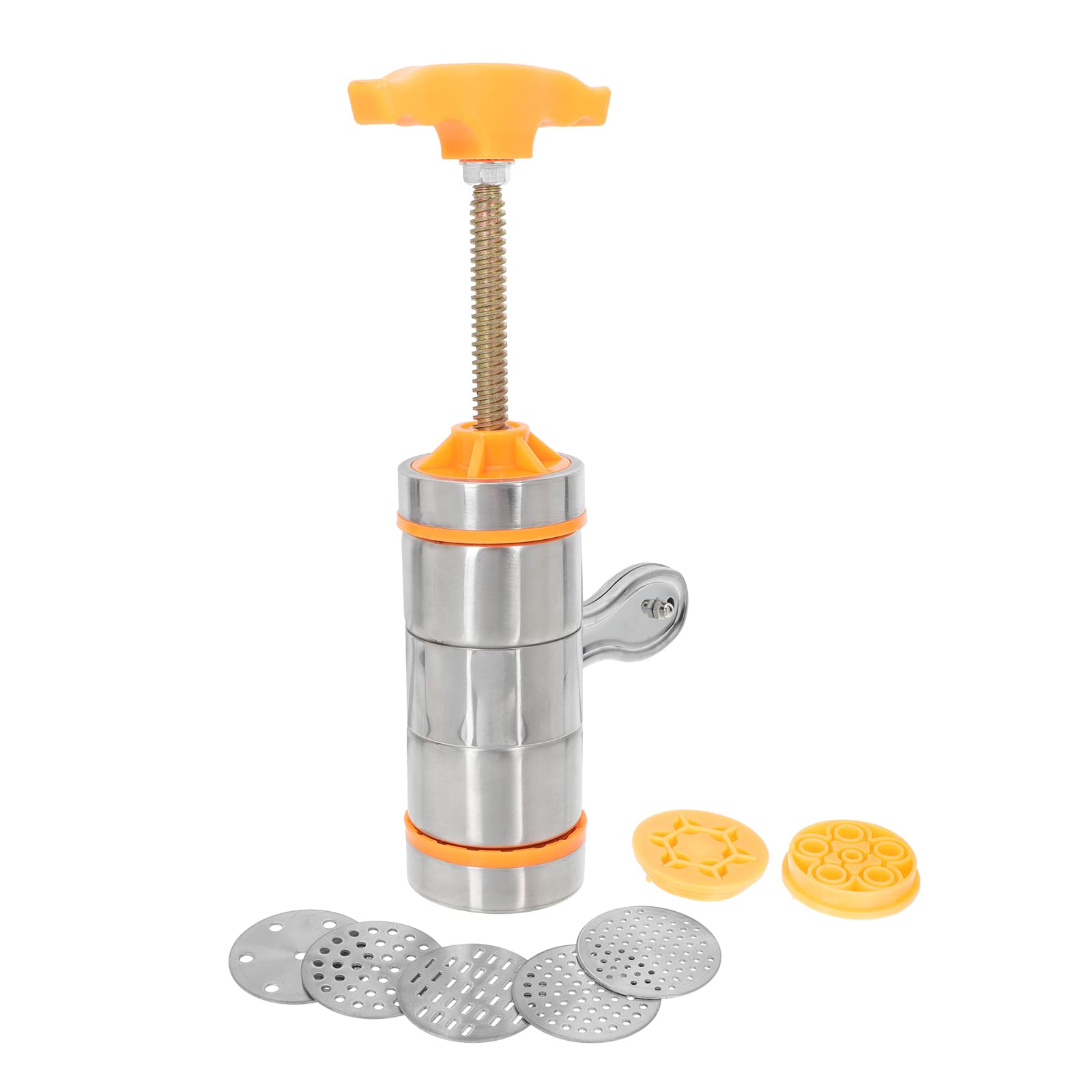 Happyyami Manual Pasta Maker Machine - Stainless Steel Hand Press Noodle Maker for Homemade Pasta, Dumplings & Ravioli | Perfect for Italian Cuisine & Asian Noodle Dishes