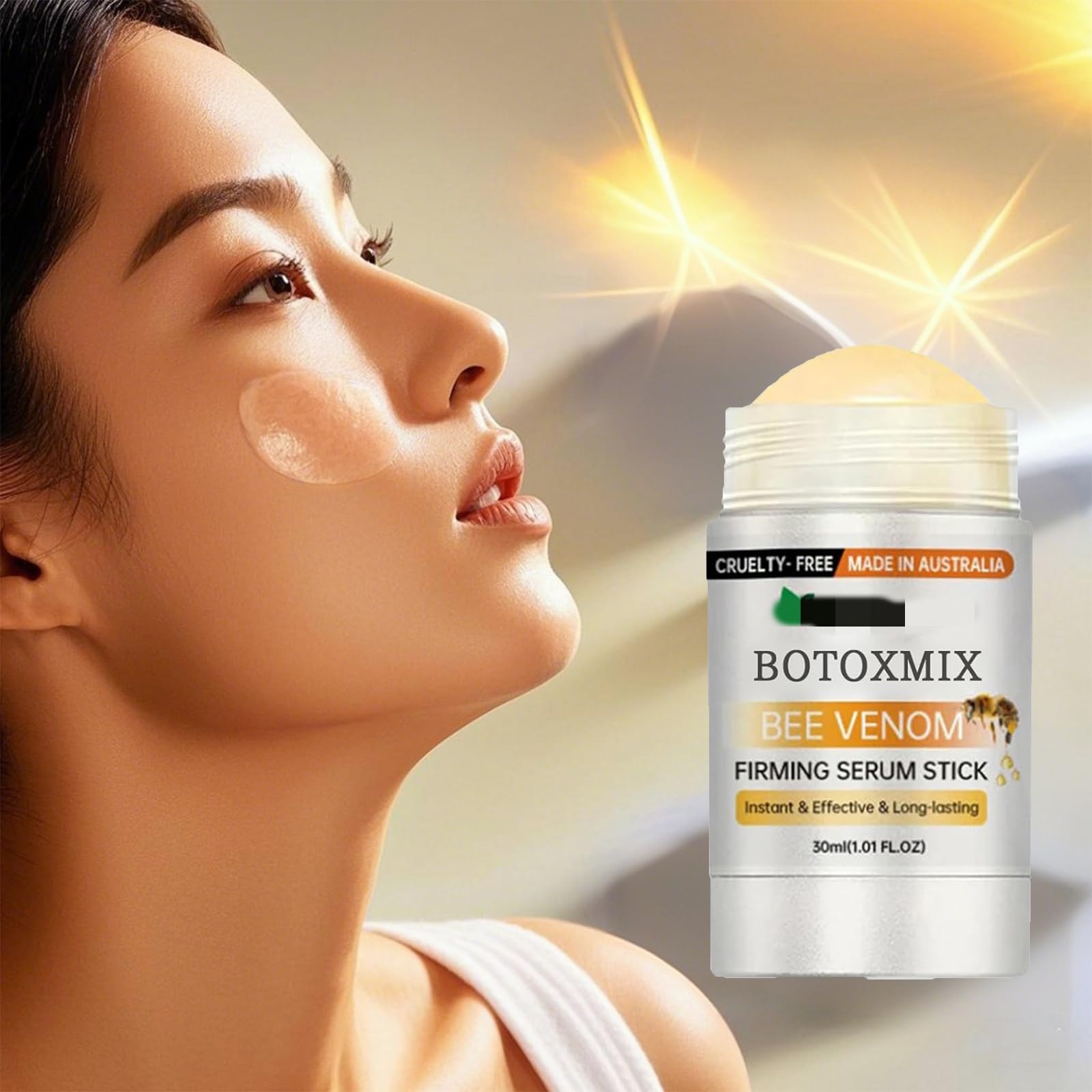 **Flysmus Botox Bee Venom Firming Serum Stick & Body Cream – Anti-Aging, Moisturizing & Lifting Treatment for Smooth, Tight Skin – Reduces Wrinkles & Cellulite (2-Pack) – Perfect for Post-Workout Recovery & Nighttime Skincare Routine**