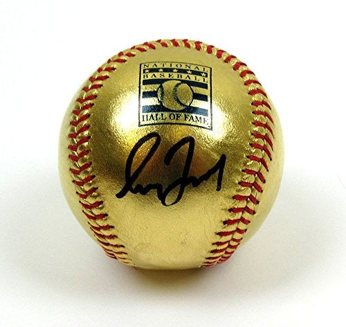 Greg Maddux Autographed MLB Baseball - Hall of Fame Commemorative Rawlings 24K Gold #3 (MLB Authenticated) - Perfect for Baseball Collectors & Sports Memorabilia Displays