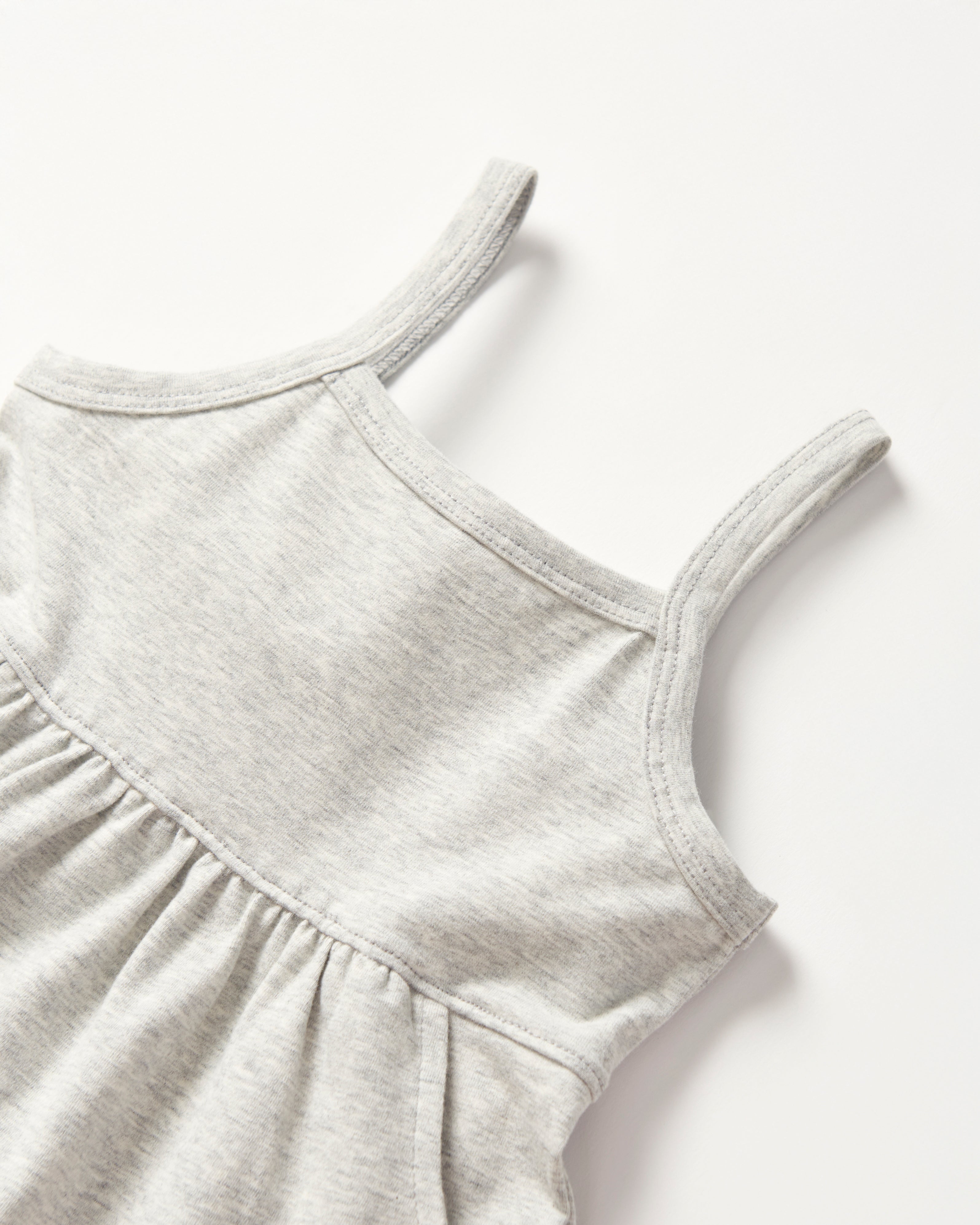 Women's Light Heather Grey Jersey Tank Dress - Casual Summer Wear for Beach, Outings & Everyday Comfort