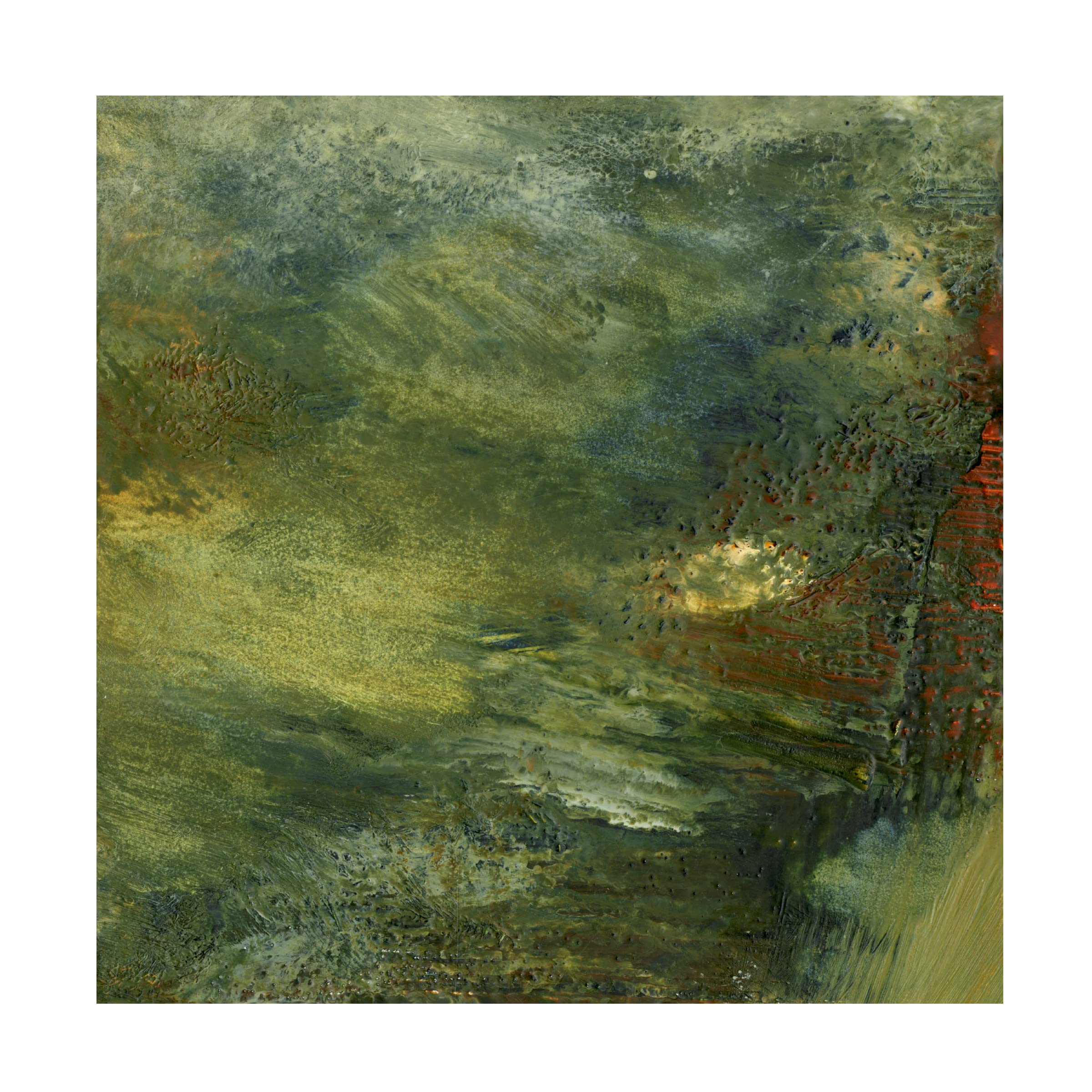 Sharon Gordon 'Encaustic Tile In Multi IV' Canvas Wall Art Print - Modern Abstract Painting for Living Room, Bedroom & Office Decor