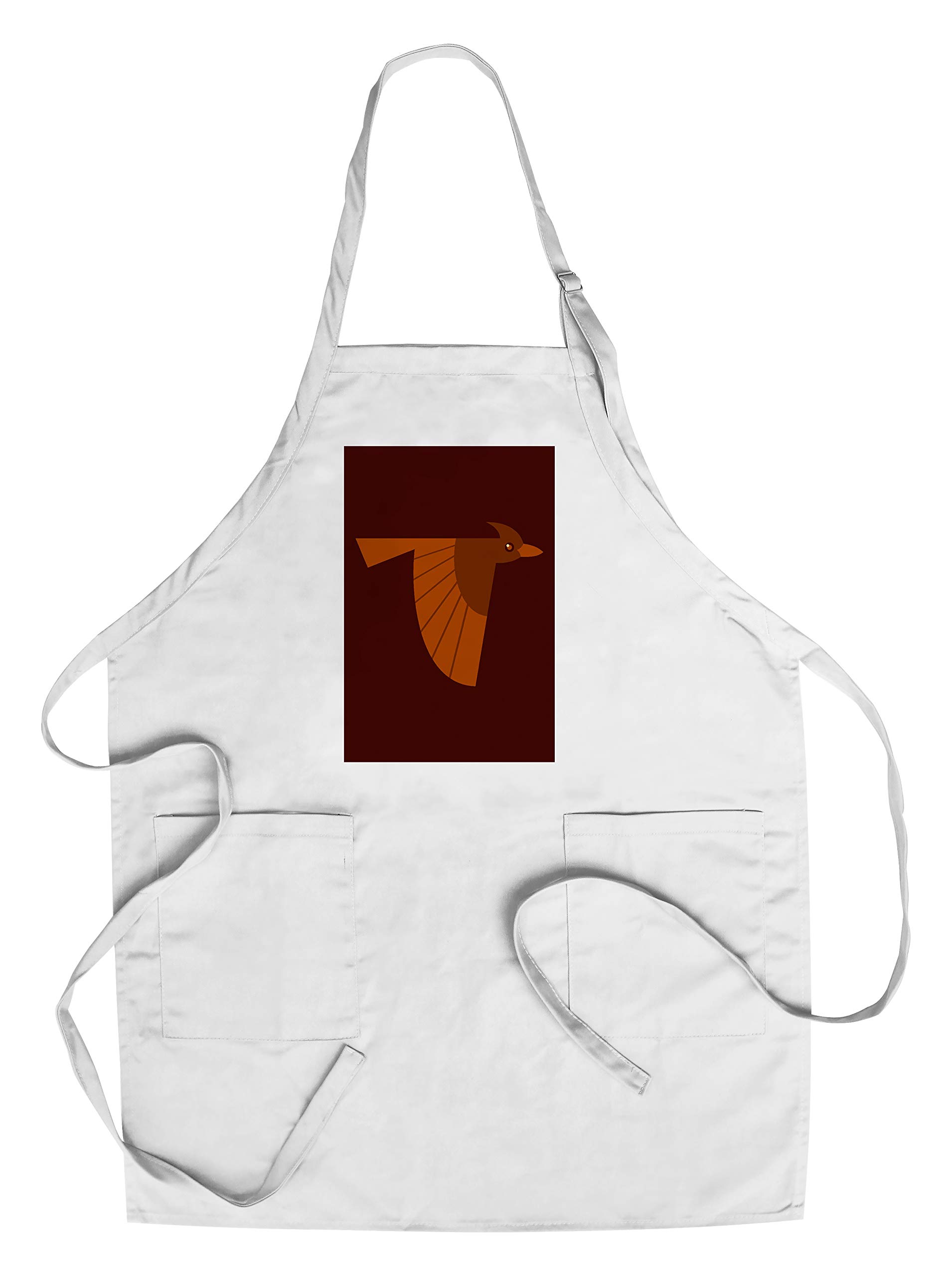 Cardinal Geometric Contour Cotton Canvas Apron - Unisex Kitchen Cooking Baking Grilling Apron with Pockets - Perfect for Chefs, BBQ & Home Cooking