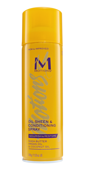 Motions Oil Sheen & Conditioning Spray - 11.25 oz for Shine & Hydration - Perfect for Dry, Damaged Hair & Salon-Quality Styling at Home