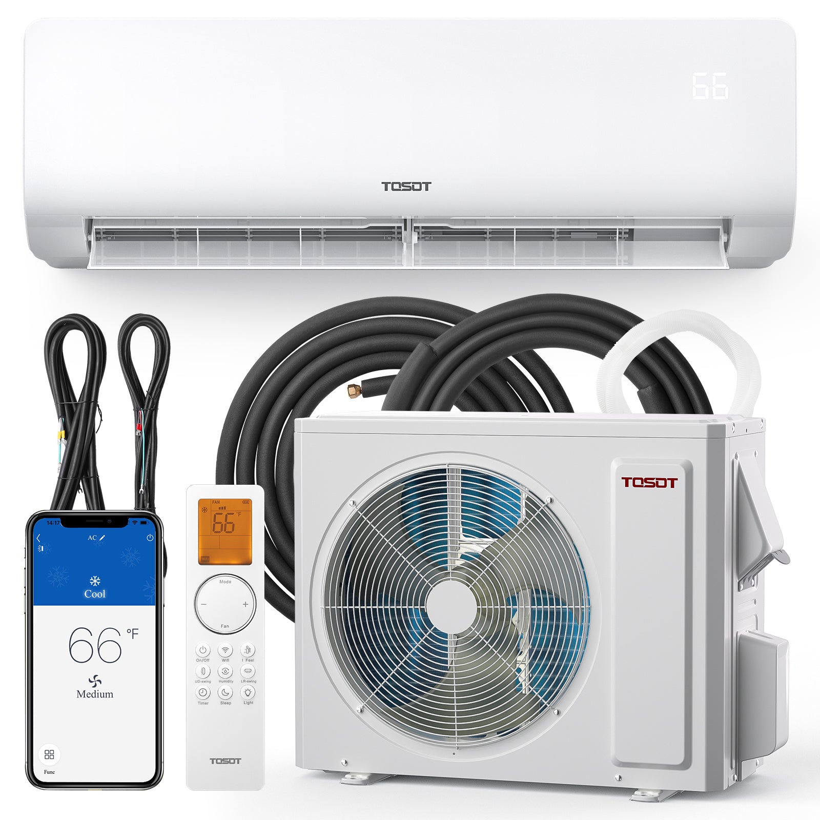 18,000 BTU Mini Split Heat Pump Air Conditioner 230V - Energy Efficient Ductless Cooling & Heating System for Home, Office, and Small Business Use