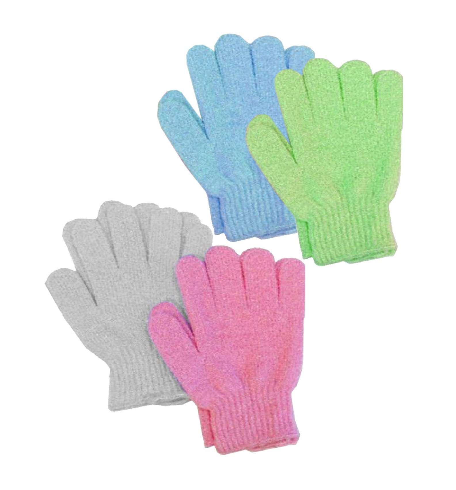 Aquasentials Exfoliating Bath Gloves (4 Pairs) - Premium Exfoliating Gloves for Smooth Skin - Perfect for Body Scrub, Spa & Shower - Great Gift for Women & Men