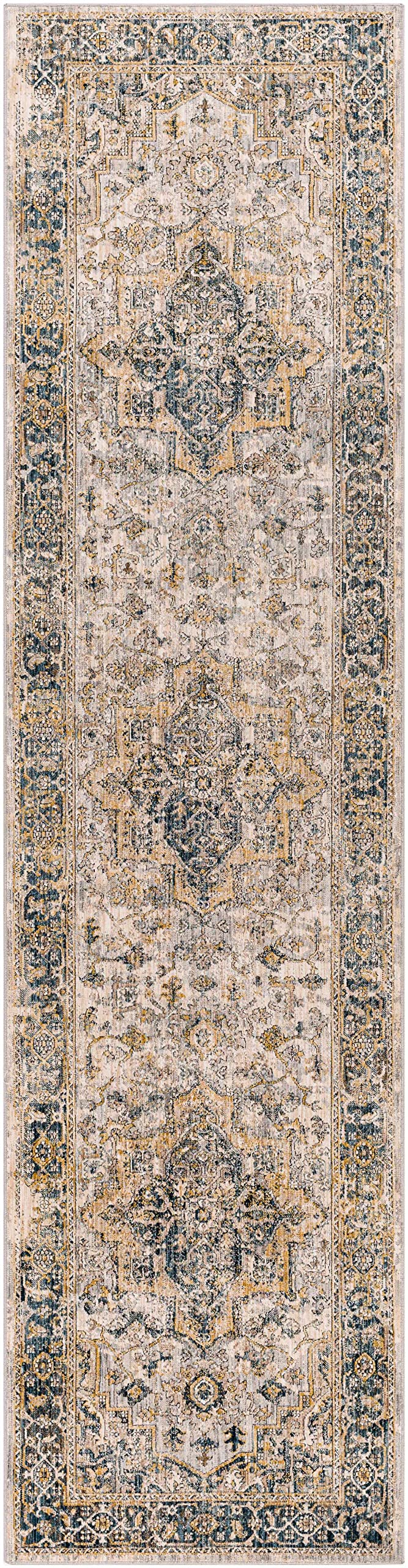Traditional Hauteloom Lampitak Area Rug - Black, Gray, Beige - 6'7