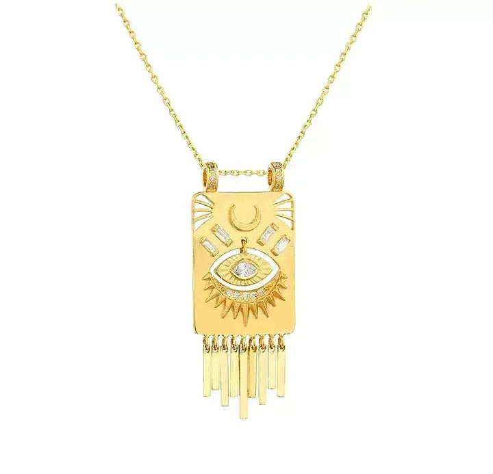 Elegant Marquise CZ Diamond Drop Pendant Necklace - 18K Gold Plated Dangle Jewelry for Women - Perfect for Parties, Weddings & Special Occasions