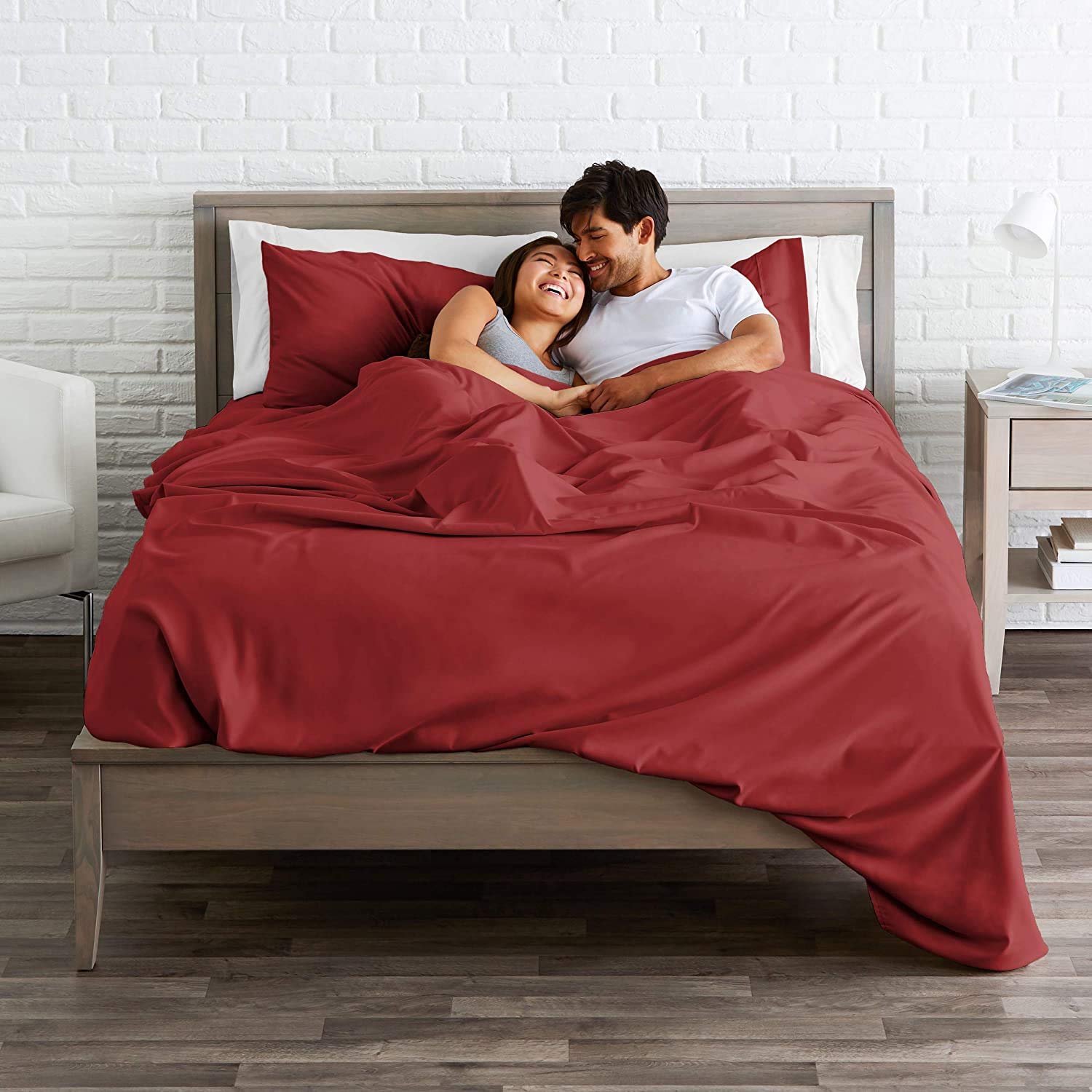 400 Thread Count Percale Cotton Sheet Set for Olympic Queen Size Bed - Ultra Soft & Breathable Deep Pocket Fitted Sheets, Flat Sheet & Pillowcases - Perfect for Hot Sleepers & Luxury Bedroom Decor