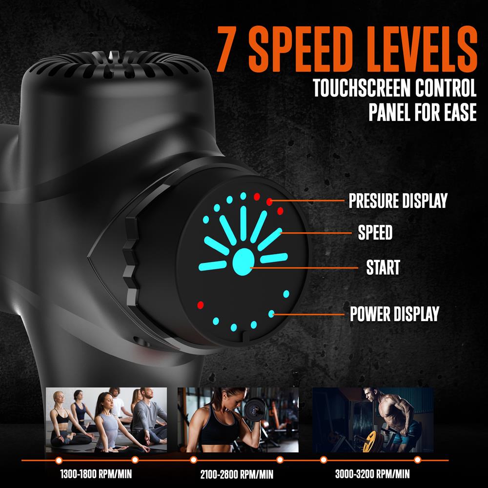 Professional Electric Massage Gun - Deep Tissue Muscle Percussion Therapy for Pain Relief & Recovery - Perfect for Athletes, Gym Workouts & Home Use