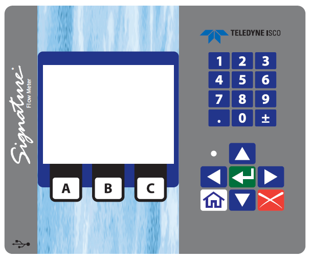 Signature® Flow Meter Front Panel Label & Keypad Assembly - Replacement Part for Industrial & Commercial Water Flow Measurement