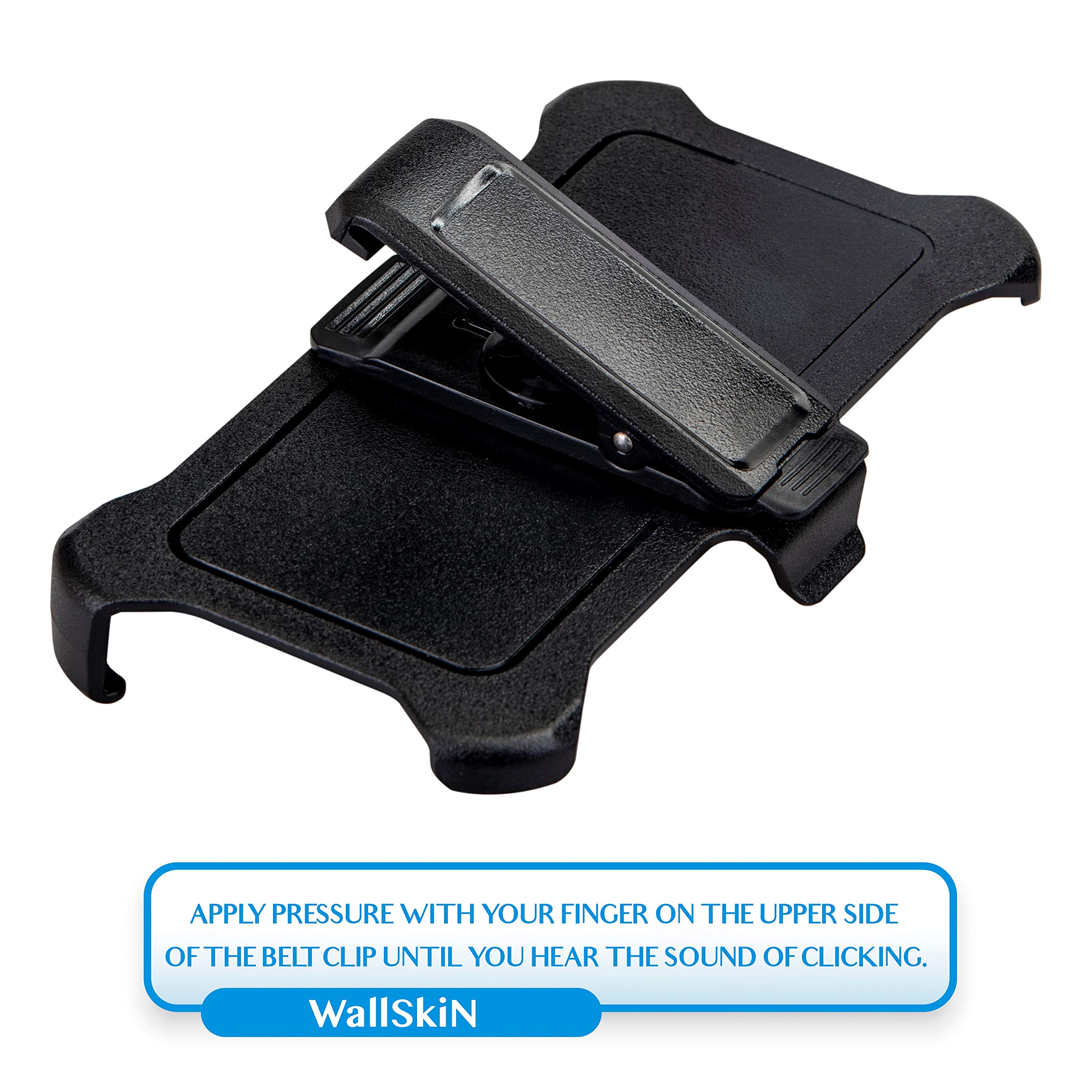 WallSkiN 2 Pack Replacement Belt Clip Holster Compatible with Apple iPhone 12 Pro & iPhone 12 - Perfect for OtterBox Defender Series Case (Case Not Included) | Secure Belt Holder for Work, Travel & Outdoor Activities