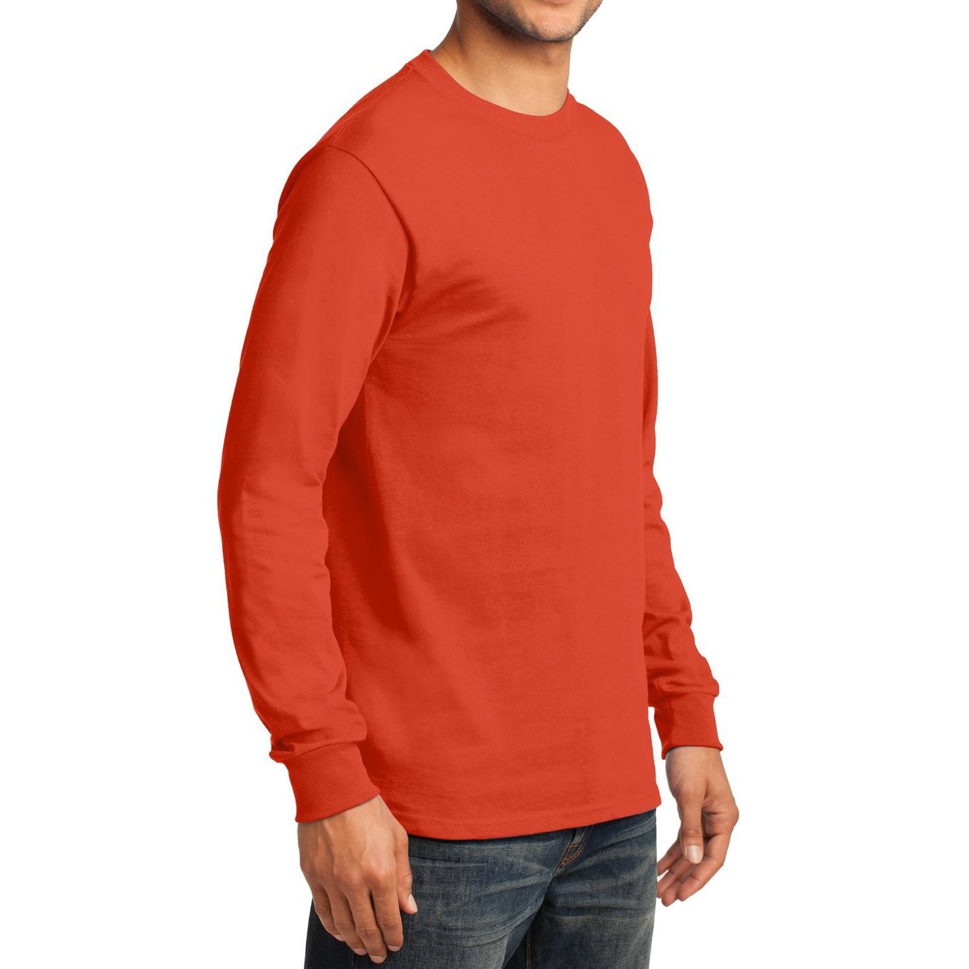 Men's Long Sleeve Essential T-Shirt - Soft Cotton Basic Tee for Casual Wear, Layering & Everyday Comfort