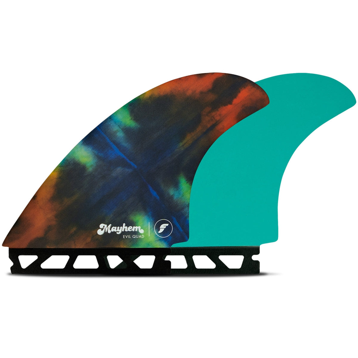 Futures QUAD Mayhem Evil Quad Surfboard - Rainbow Color - Perfect for Big Waves and High-Performance Surfing