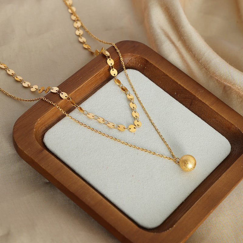 Elegant Gold Disc Ball Pendant Necklace for Women - Minimalist Dainty Jewelry Gift for Her | Perfect for Everyday Wear, Date Nights & Special Occasions