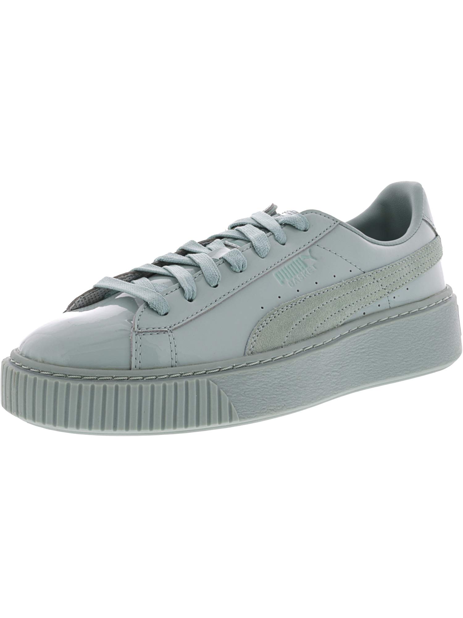 PUMA Women's Basket Platform Patent Leather Fashion Sneakers - Comfortable Casual Shoes for Women - Perfect for Everyday Wear, Street Style & Fashion Outfits