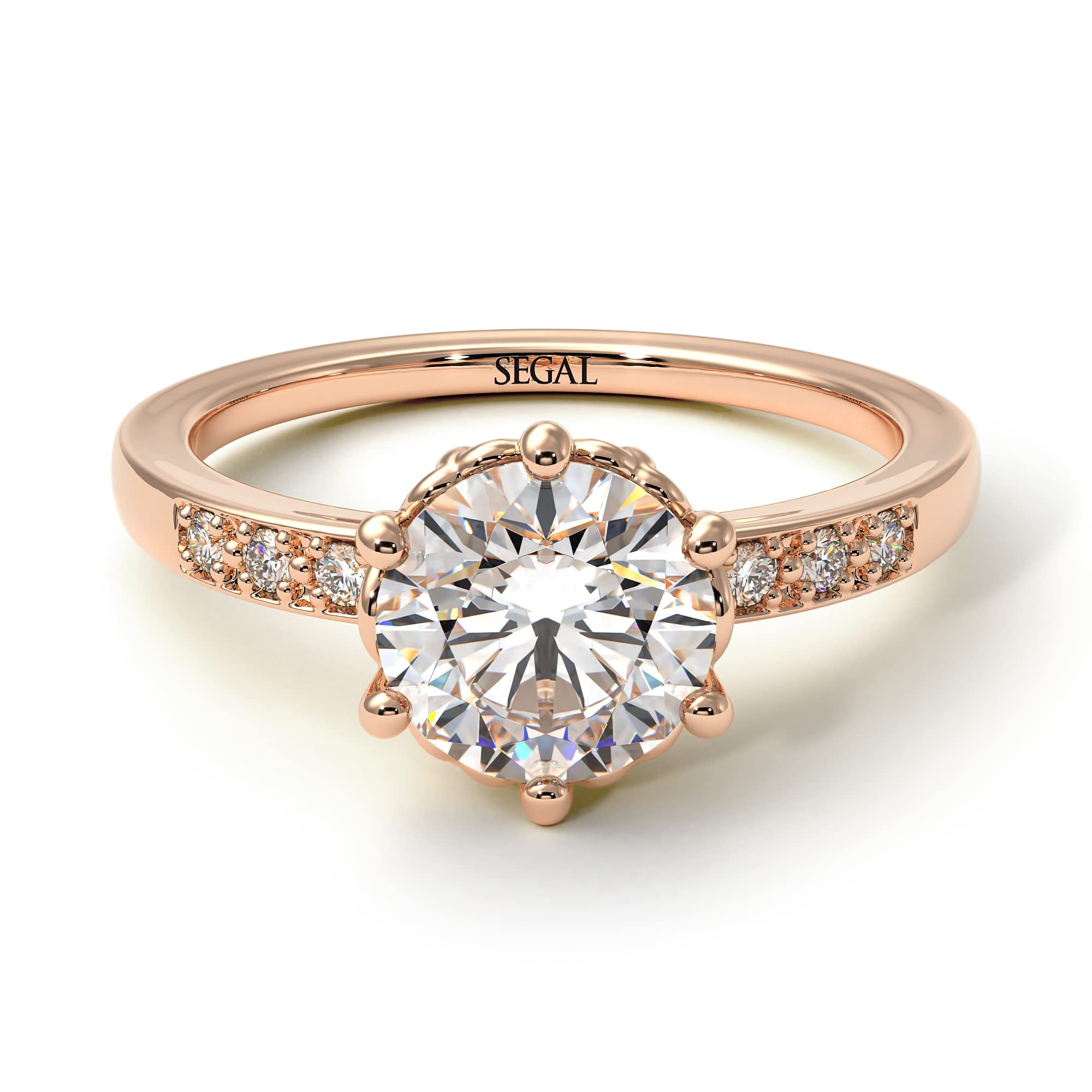 Classic 18K-14K Rose Gold Engagement Ring with White Diamond | Premium Moissanite Vintage Wedding Ring for Women - Olivia | Perfect for Proposals, Anniversaries & Special Occasions