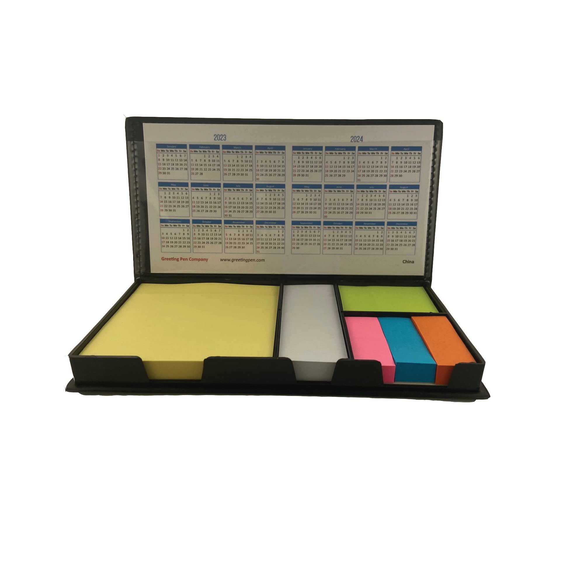 NC State Sticky Note Desk Set with Rotating Message Pen - Office & School Supplies for Productivity | Perfect for Notes, Reminders & Organization (2222)