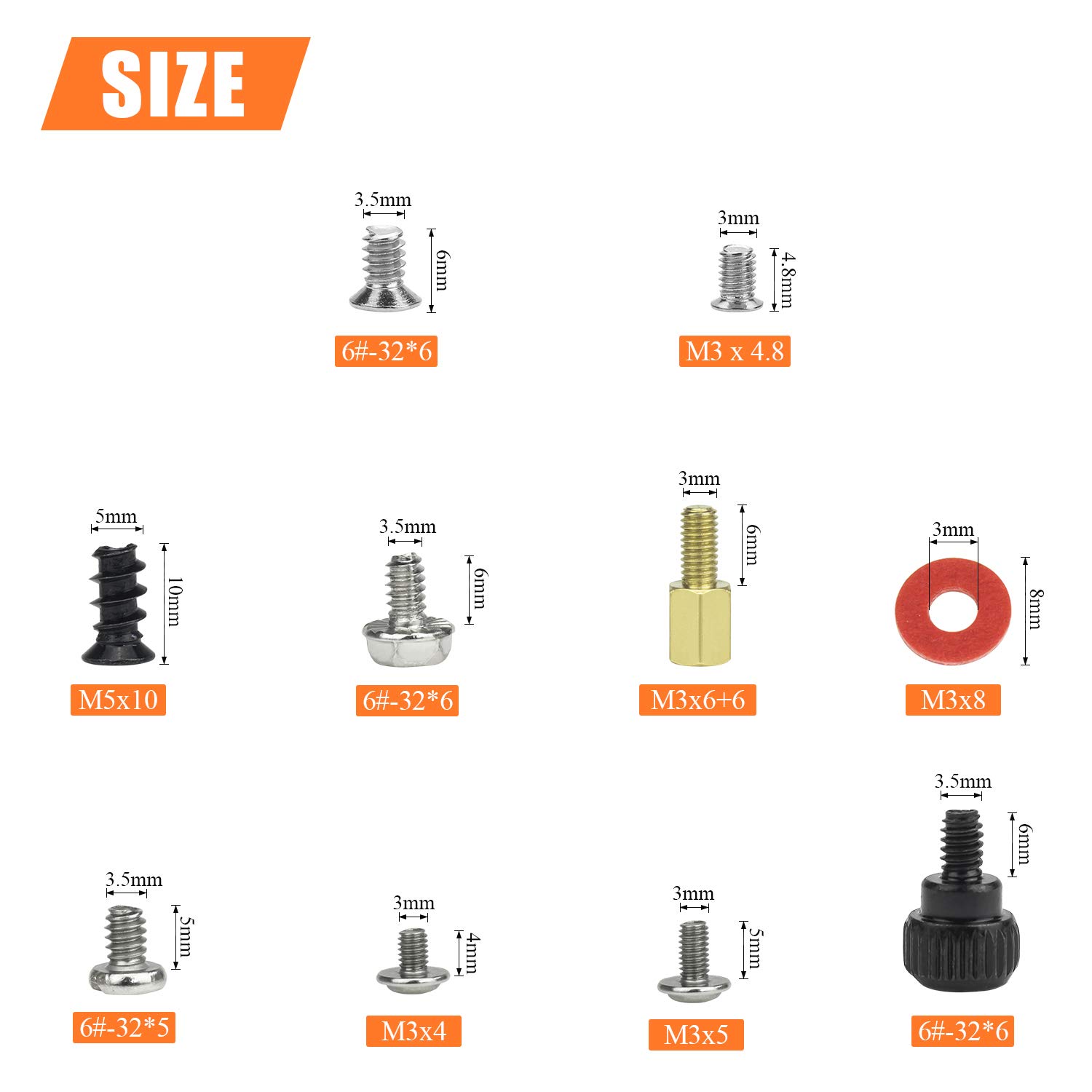 420-Piece Computer Standoffs & Screws Assortment Kit - M3/M4/M5 Nylon & Metal Spacers for 2.5
