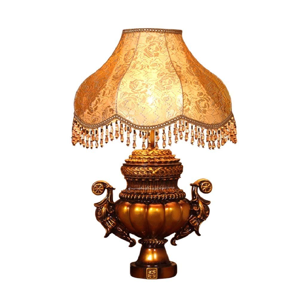 Vintage Resin Art Table Lamp - Classic Retro Study Desk Light for Living Room, Office, Cafe, Bedroom, Villa Decor - Elegant Home & Commercial Lighting (46cm x 69cm) - Perfect for Reading, Working & Creating Cozy Ambiance