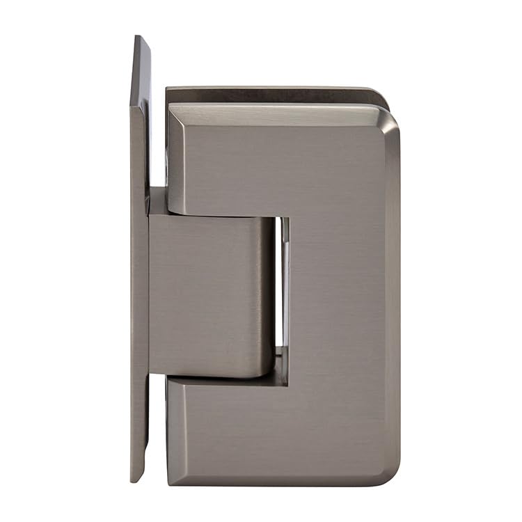 CRL Brushed Nickel Cologne 544 Series 5176 Wall Mount Offset Back Plate Hinge - Pre-Set for Bathroom, Shower & Cabinet Doors - Durable Hardware for Home Improvement Projects
