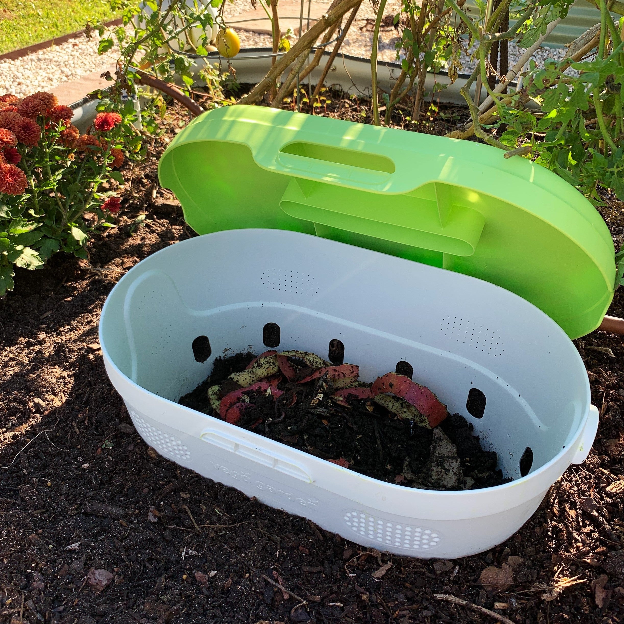 Premium In-Ground Worm Composter for Organic Waste - Eco-Friendly Garden Composting Bin for Soil Enrichment & Sustainable Gardening | Perfect for Backyard, Vegetable Patches & Organic Farming