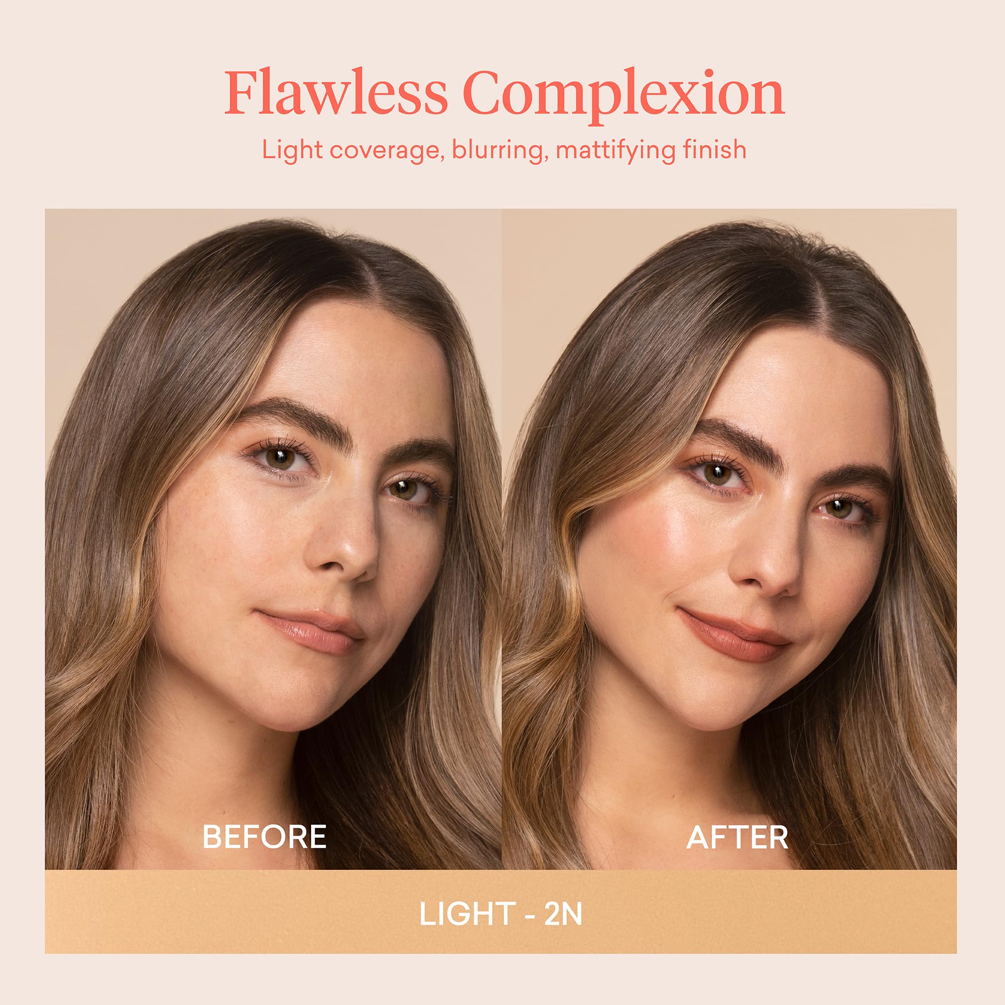 **Ilumina CC Cream SPF 50 + Vegan Leather Rosita Makeup Bag + Angled Foundation Brush 2N – Perfect for Travel & Everyday Glow**    (Note: 