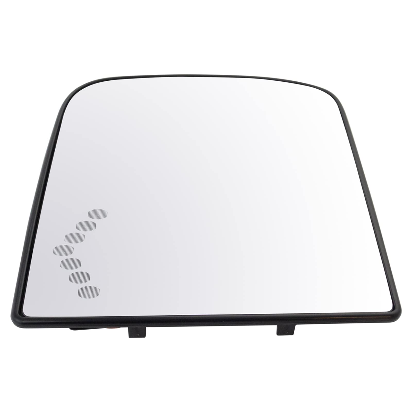 Heated Signal Left Side Upper Mirror Glass with Backing Plate for GM Trucks & SUVs - Trail Ridge Towing Replacement Part for Enhanced Visibility in Winter Driving