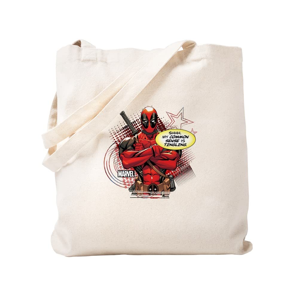 Deadpool My Common Sense Tote Bag - Natural Canvas Reusable Shopping Bag for Groceries, Beach & Everyday Use | Funny Superhero Gift
