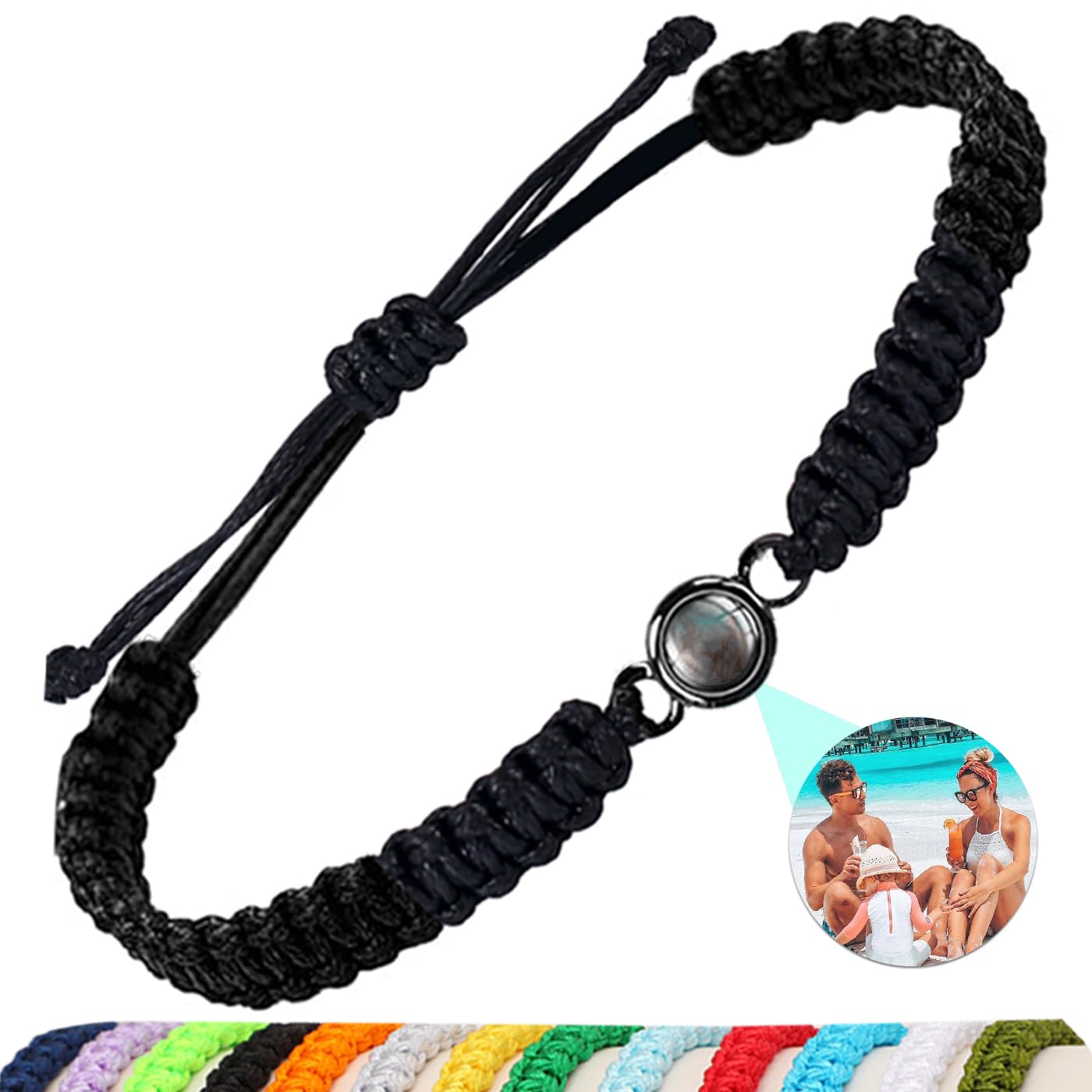 Custom Photo Bracelets with Picture Inside - Personalized Engraved Projection Bracelet for Women, Men, Couples - Memorial Keepsake Gift for Friends, Pets (Dog/Cat) - Perfect for Anniversaries, Birthdays & Special Occasions
