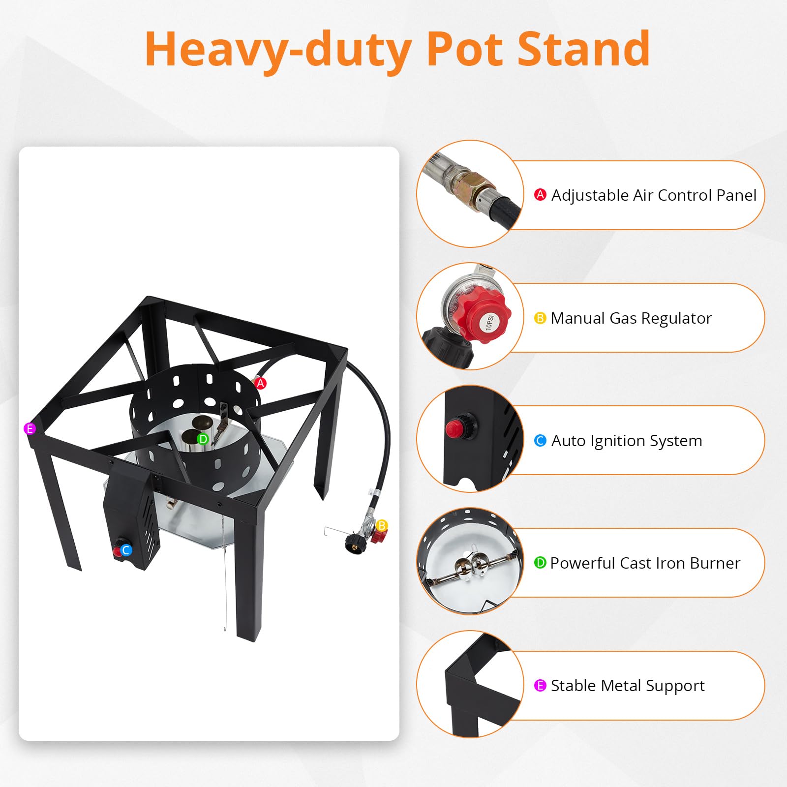 **100 Qt Outdoor Seafood Boil Pot with Basket & Burner – Aluminum Propane Fish Fryer, Crab & Crawfish Boiler, 110,000 BTU, 10 PSI Regulator – Perfect for Backyard Cooking, Camping, and Large Gatherings**