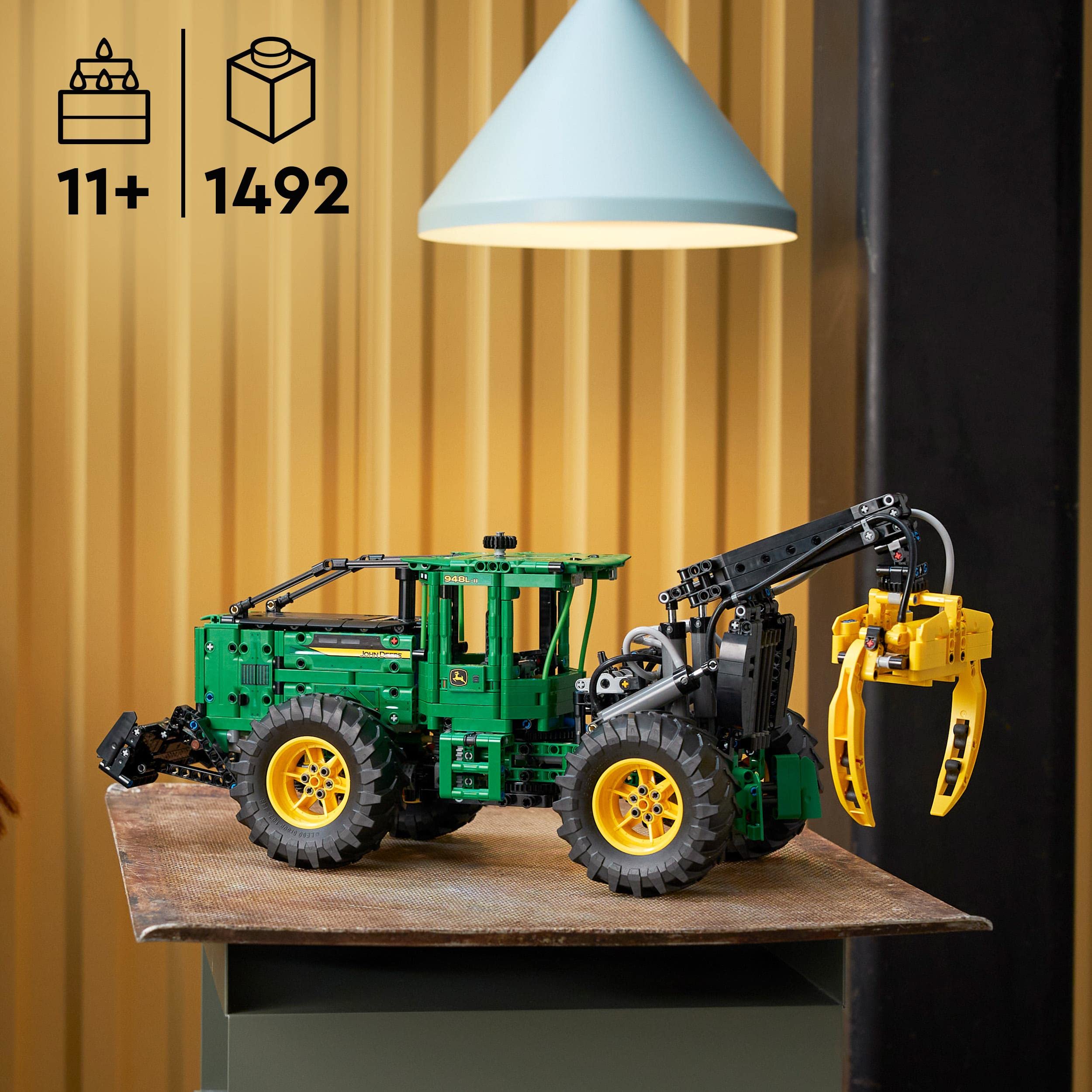 LEGO 42157 Technic Skidder John Deere 948L-II | Construction Toy Vehicle with Pneumatic Functions & 4 Large Wheels | Buildable Model Kit | Gift for Kids 8+ | STEM Learning & Pretend Play Construction Scenes