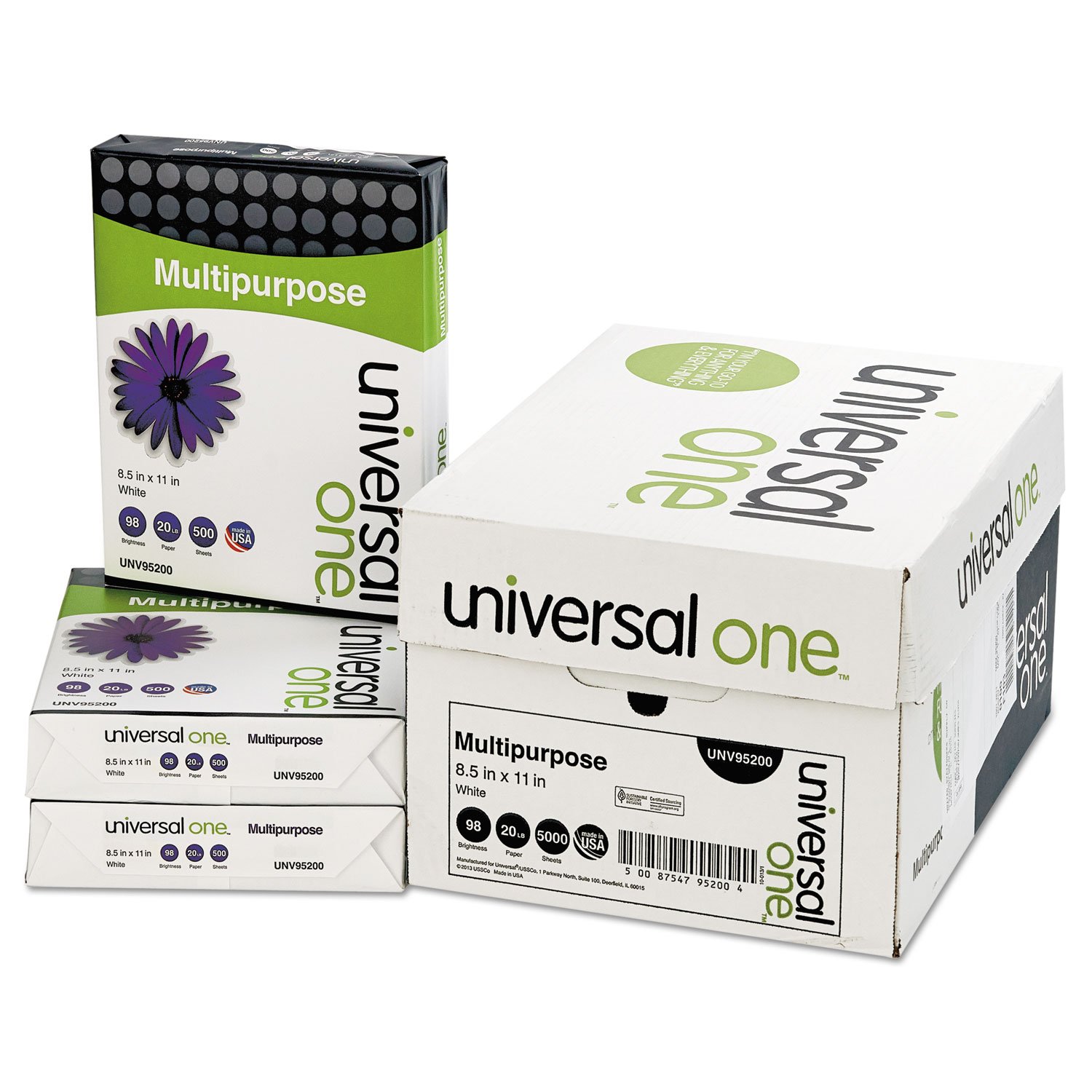 Premium Universal 95200 Deluxe Multipurpose Paper - 98 Brightness, Acid-Free, 20lb Weight, 8.5