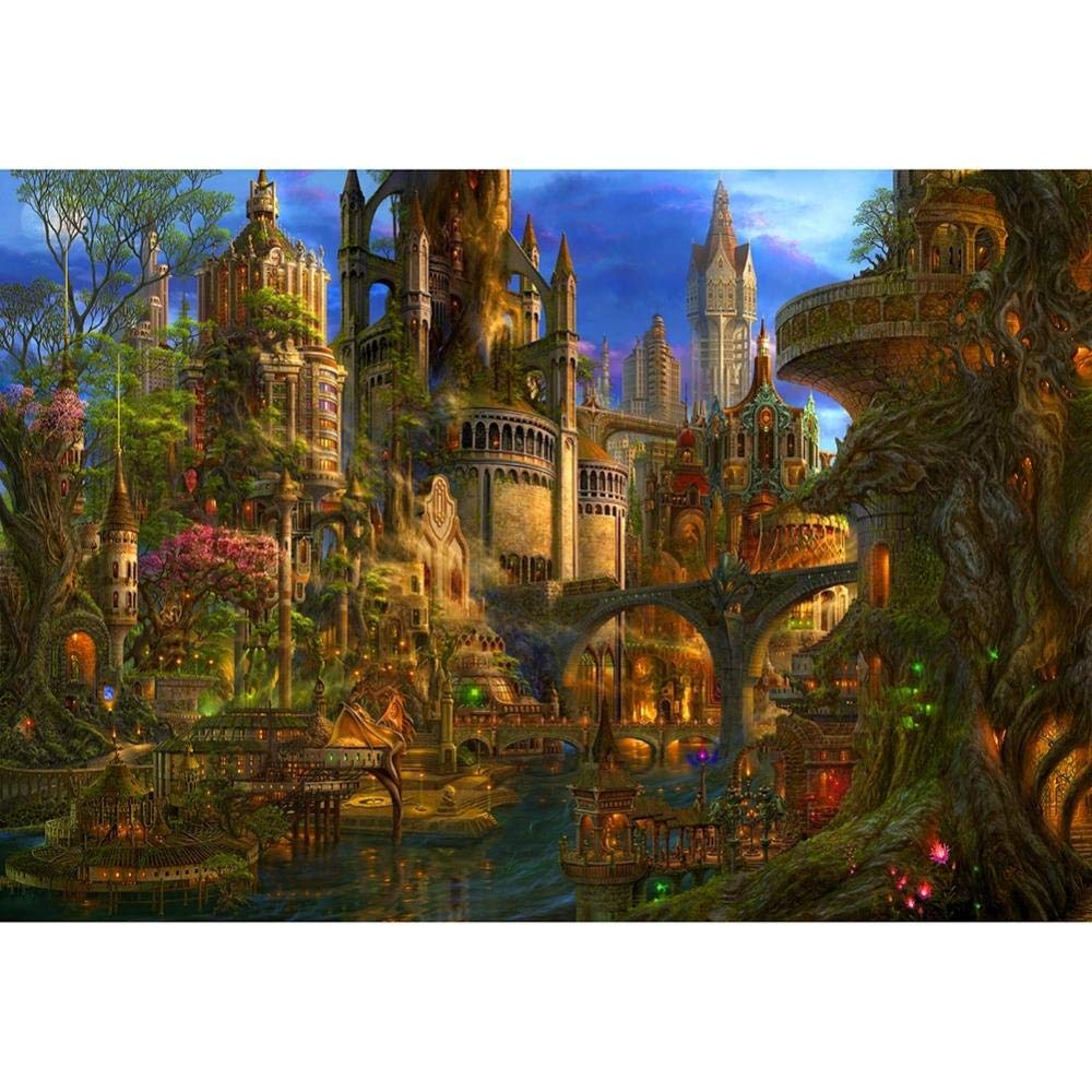Old Castle 1000 Piece Jigsaw Puzzle - Educational Magic Garden Picture Toy for Adults & Kids - Family Game Night, Classroom Activity, Stress Relief & Home Decor