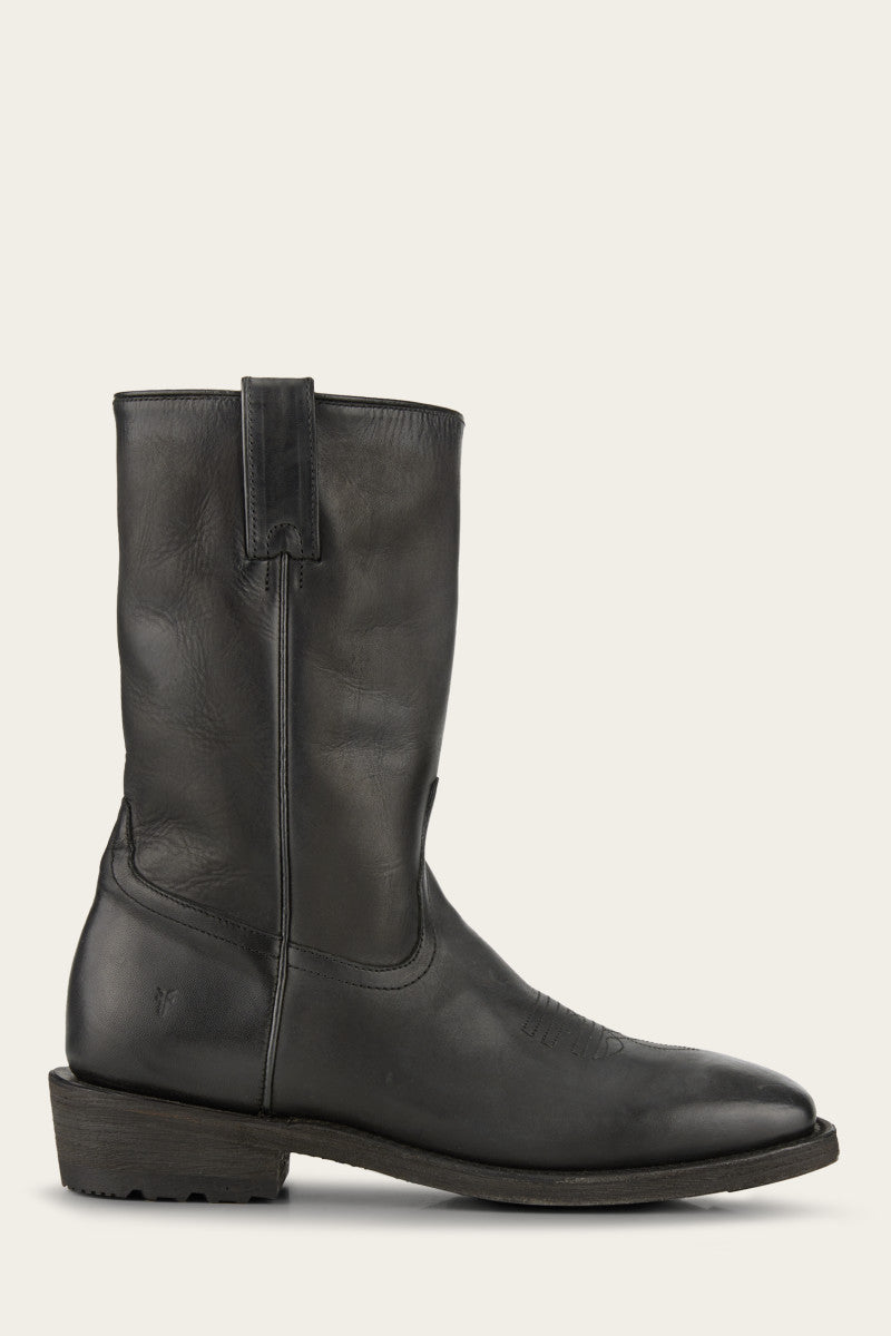 Nash Roper Black Cowboy Boots for Men - Durable Leather Western Boots for Riding, Work & Casual Wear