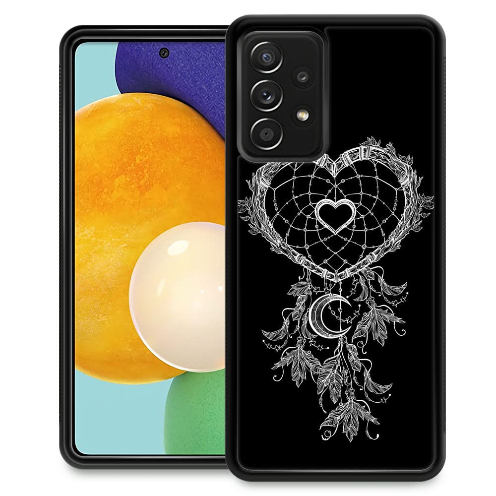 Samsung Galaxy A53 5G Case for Women - Heart Shaped Cute Shockproof Anti-Scratch Tempered Glass Phone Cover with Pattern Design | Compatible with 6.5-inch Samsung A53 | Perfect Gift for Girlfriend, Valentine's Day & Everyday Protection