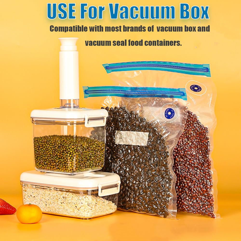 YIMIKE Manual Handheld Vacuum Pump for Sous Vide Bags & Mason Jars - Portable Food Sealer for Wide/Regular Mouth Jars - Perfect for Meal Prep, Sous Vide Cooking and Food Storage