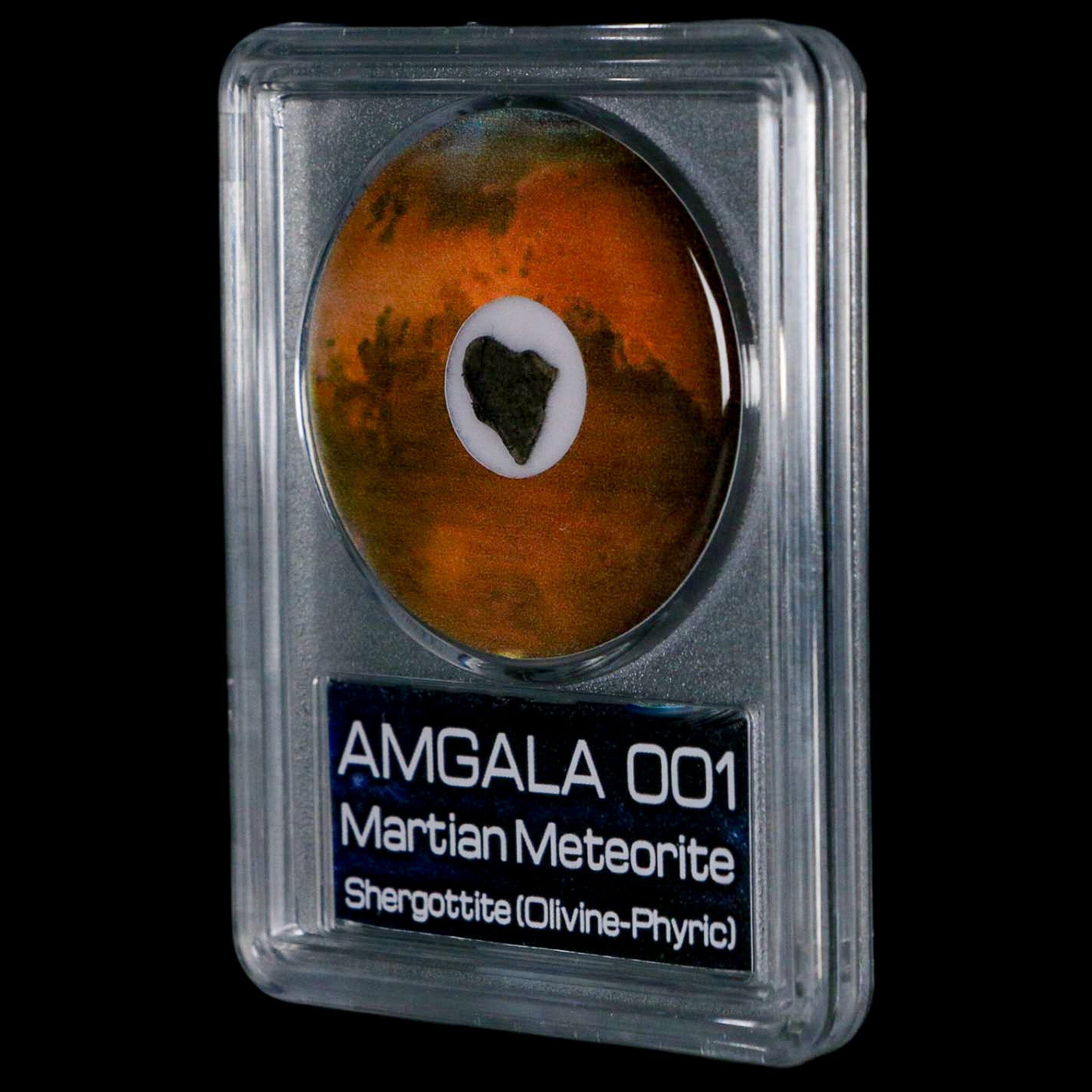 Authentic Mars Rock Meteorite - Amgala 001 Shergottite with Olivine Phyric & COA | Rare Collectible Space Rock for Display, Education & Scientific Study | Perfect for Astronomy Enthusiasts, Museum Collections & Unique Gifts
