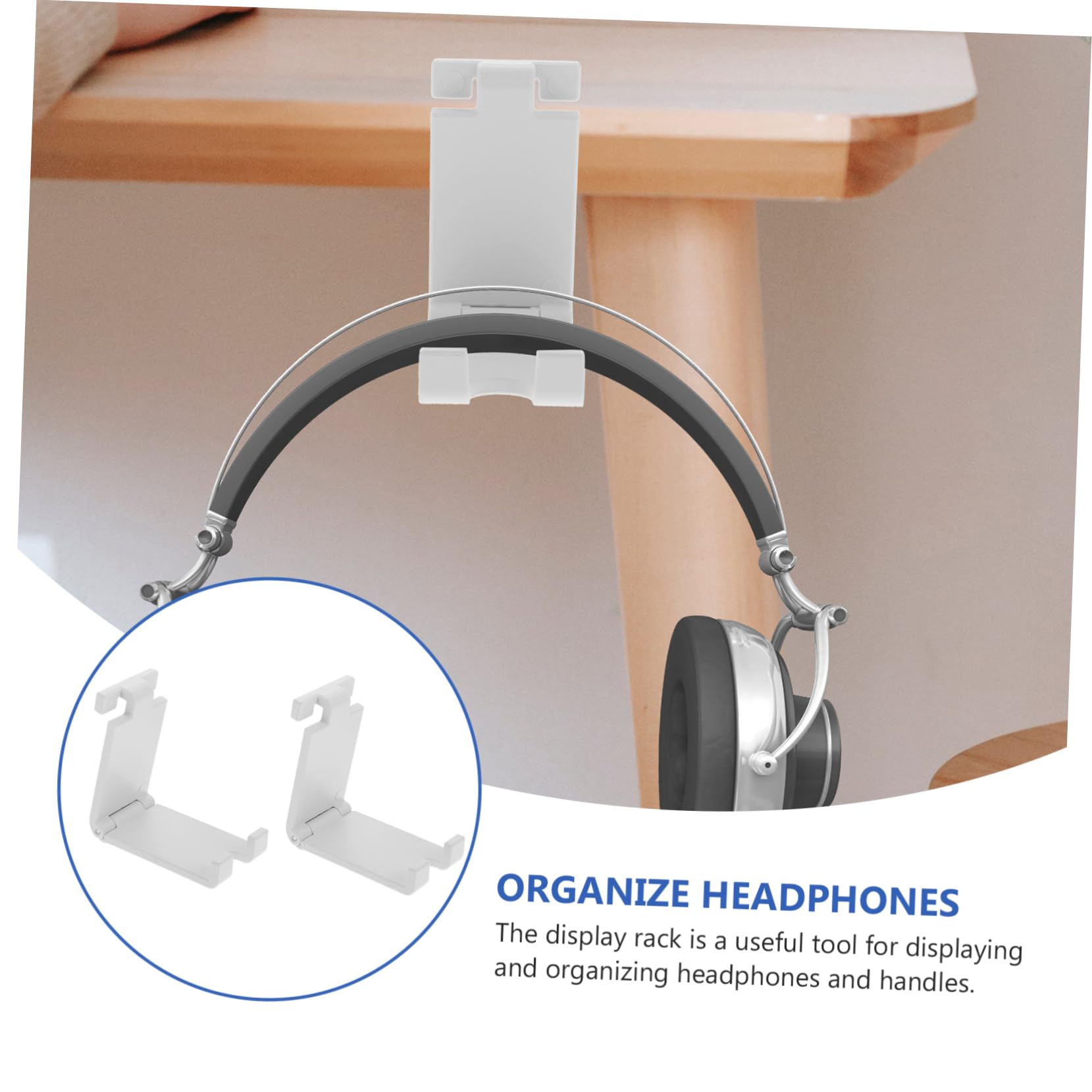 Garneck 6-Pack Modern Gaming Headset Stand - ABS Headphone Holder with Side Mount for PS5, Xbox, PC Controllers - Perfect for Gaming Setup & Desk Organization