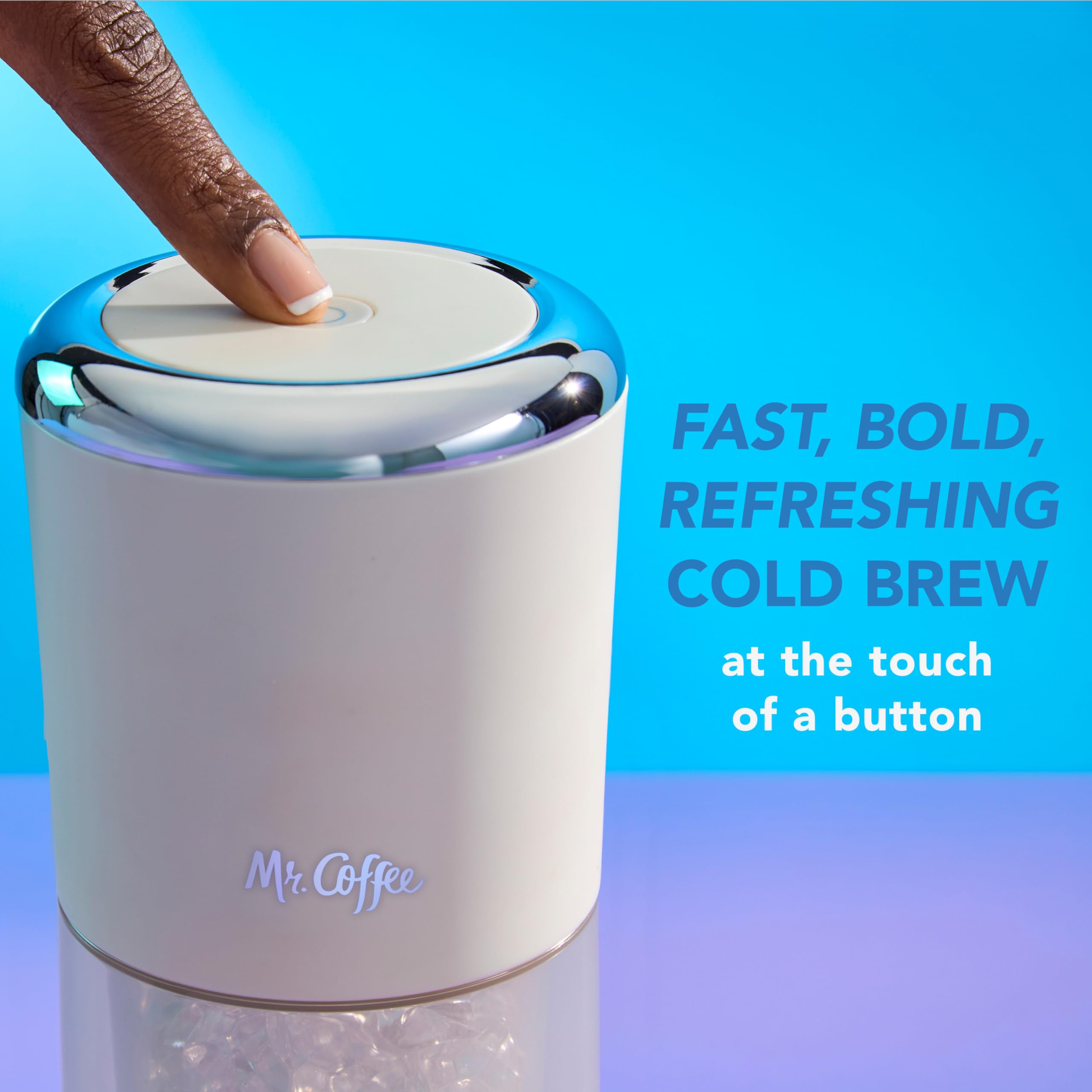 Mr. Coffee® Express Cold Brew Coffee Maker - 10-Minute Fast Brewing Iced Coffee Machine with Oat Milk Compatibility | Perfect for Home, Office & Outdoor Use