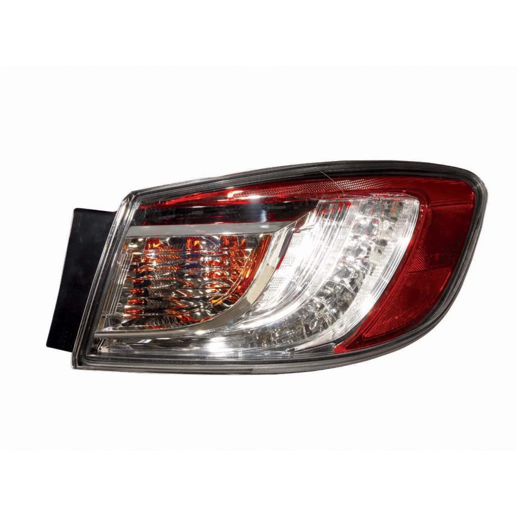 2010-2013 Mazda 3 Sedan LED Tail Light Assembly - Passenger Side (Right) | OEM Part# MA2801146 BBM5-51-150F | Perfect for Replacement & Night Driving Safety