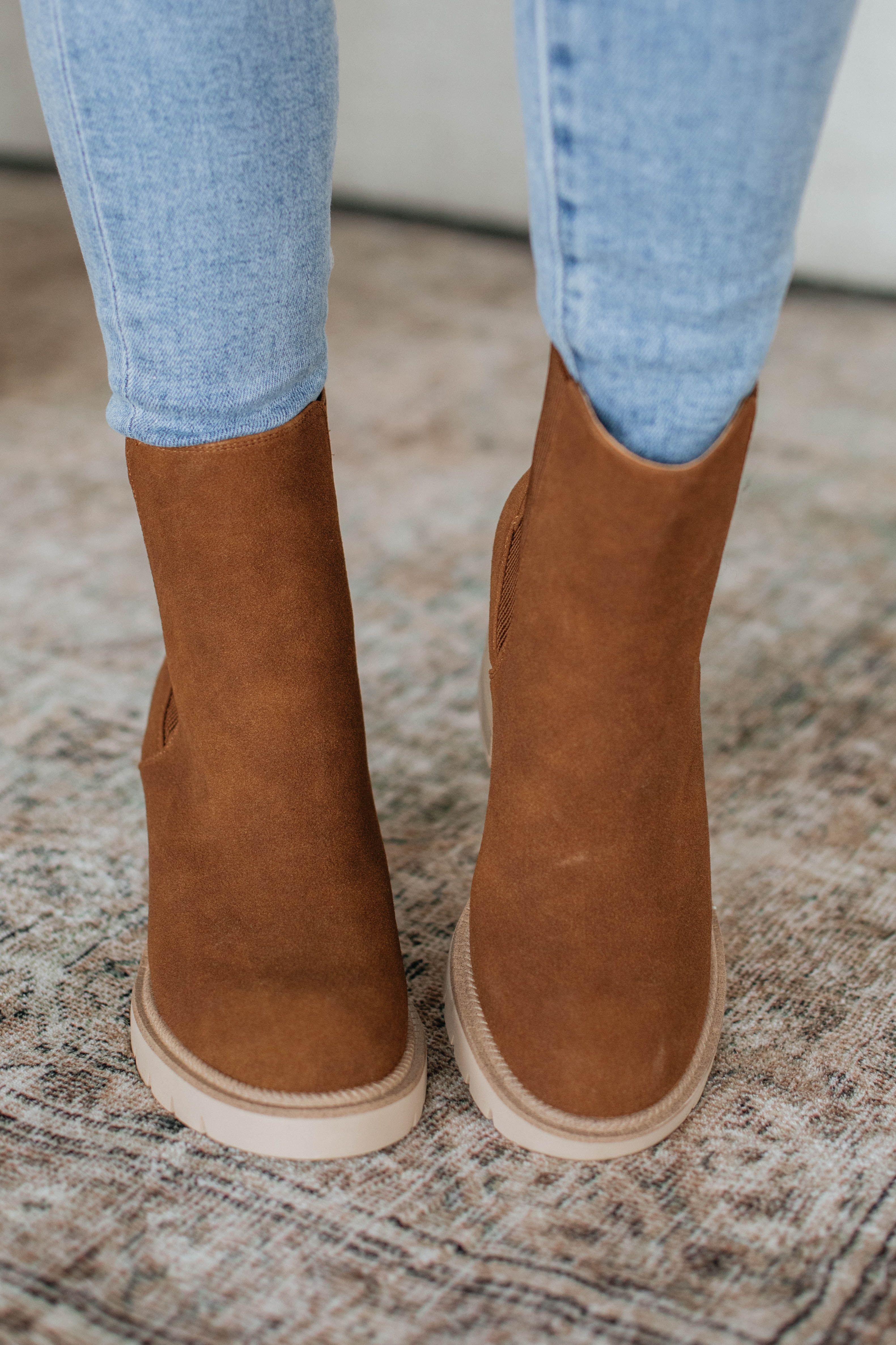 Anywhere With You Boots in Cognac - Stylish & Comfortable Ankle Boots for Women | Perfect for Fall, Winter & Everyday Wear
