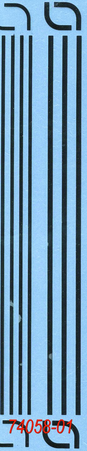 Black Dry Transfer Sheet Line Rules with Corners - 10/Pack - Perfect for Architectural Drafting, Technical Drawing & DIY Craft Projects