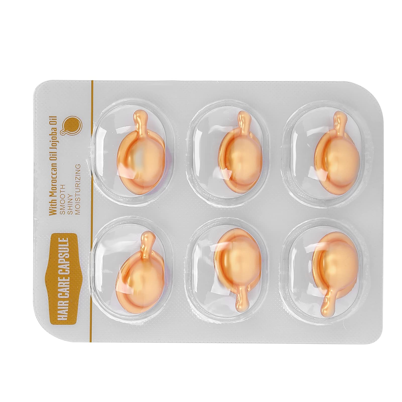 Anti-Frizz Hair Moisturizing Capsule - Golden Hair Care Treatment for Smooth & Shiny Hair | Perfect for Daily Use, Travel & Salon-Quality Results at Home