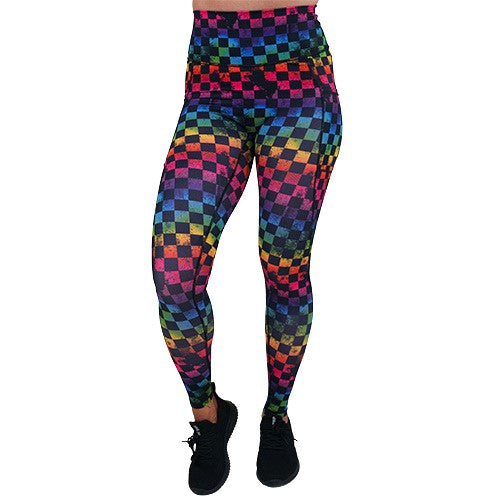 Prismatic Leggings for Women - High Waisted Yoga Pants with Colorful Geometric Patterns | Perfect for Yoga, Gym, Running & Everyday Wear