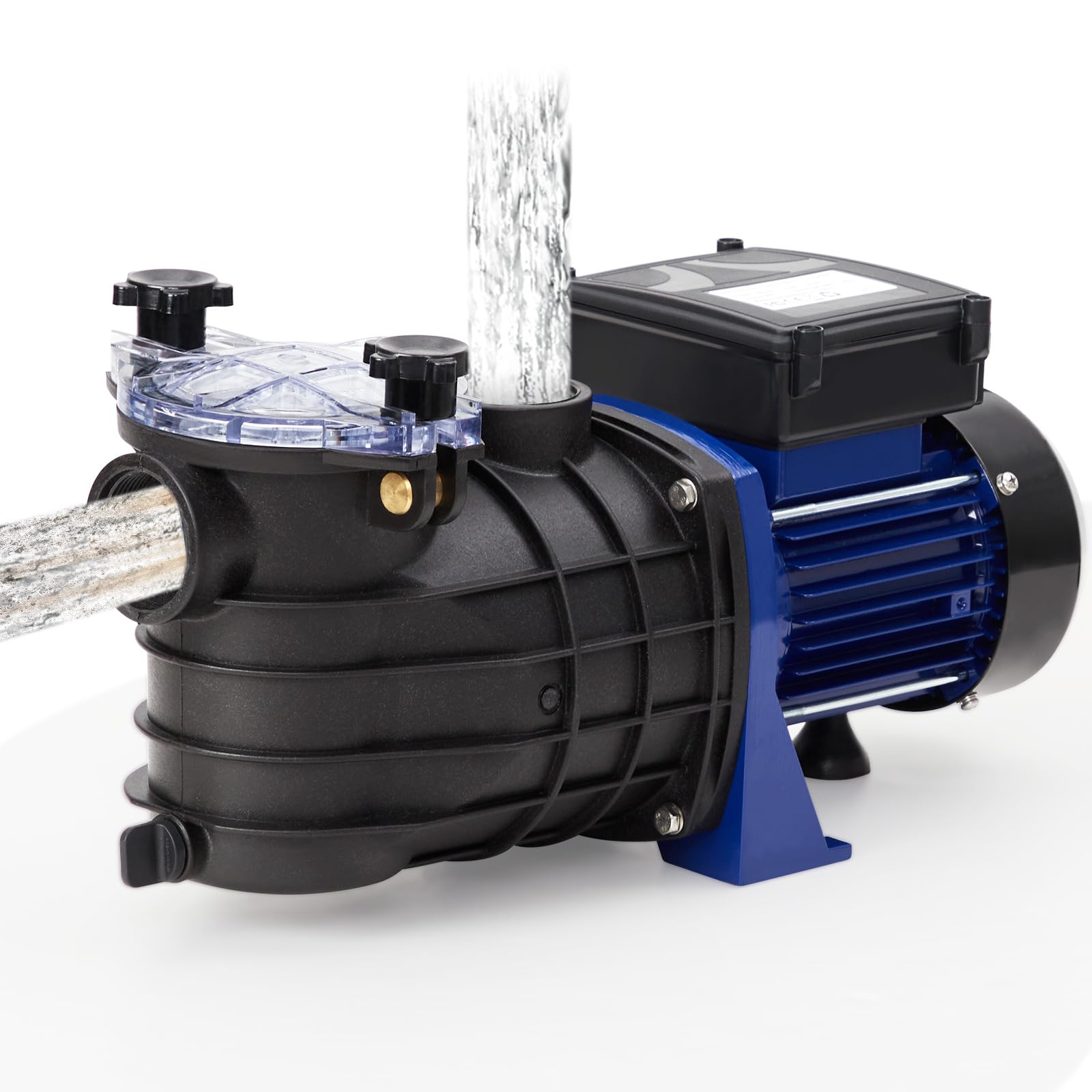 0.75HP Pool Pump for In-Ground & Above Ground Pools - 550W/115V, 2641GPH High Flow, Self-Priming Swimming Pool Water Pump with Filter Basket - Low Noise, Energy Efficient - Perfect for Backyard, Residential & Commercial Pool Maintenance