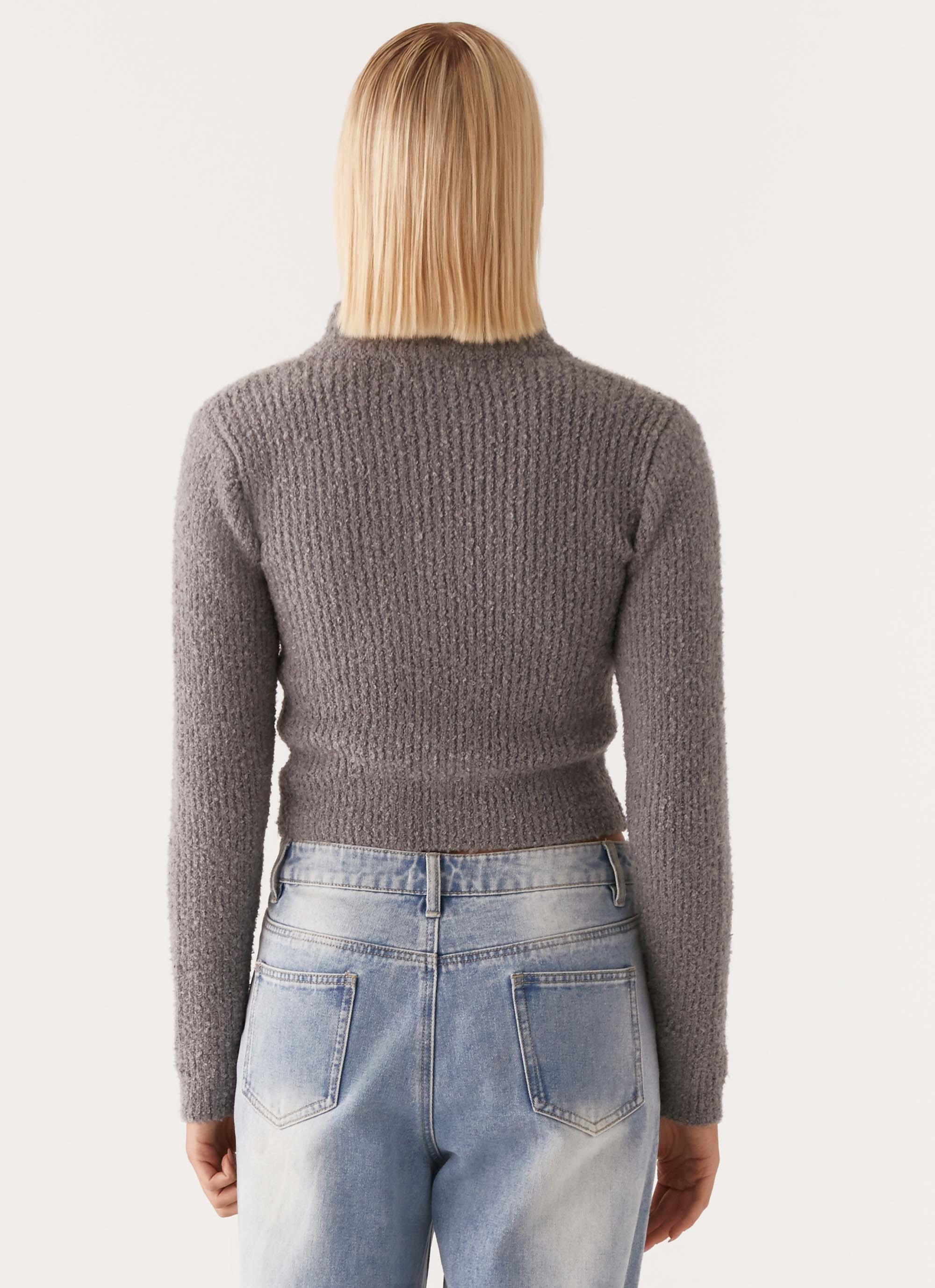 Corinne Knit Cardigan for Women - Soft Grey Open Front Sweater | Cozy Fall & Winter Layering, Casual Office Wear, Loungewear