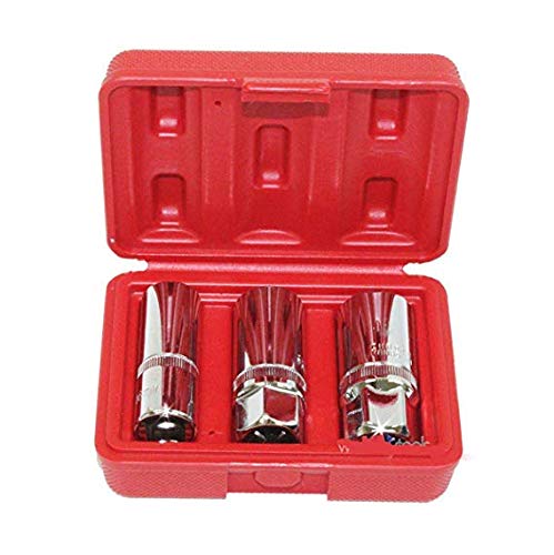 3-Piece Magnetic Spark Plug Socket Set - 16mm, 18mm, 21mm 1/2